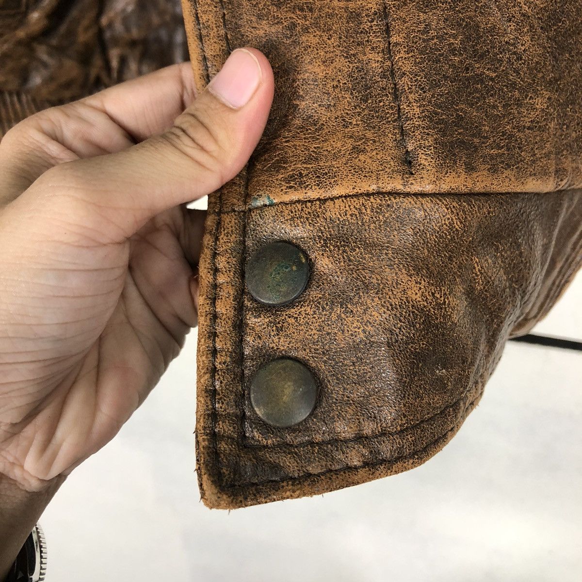 Japanese Brand 📌Vintage Leather Jacket Biker Loldanthony Size US L / EU 52-54 / 3 - 17 Thumbnail
