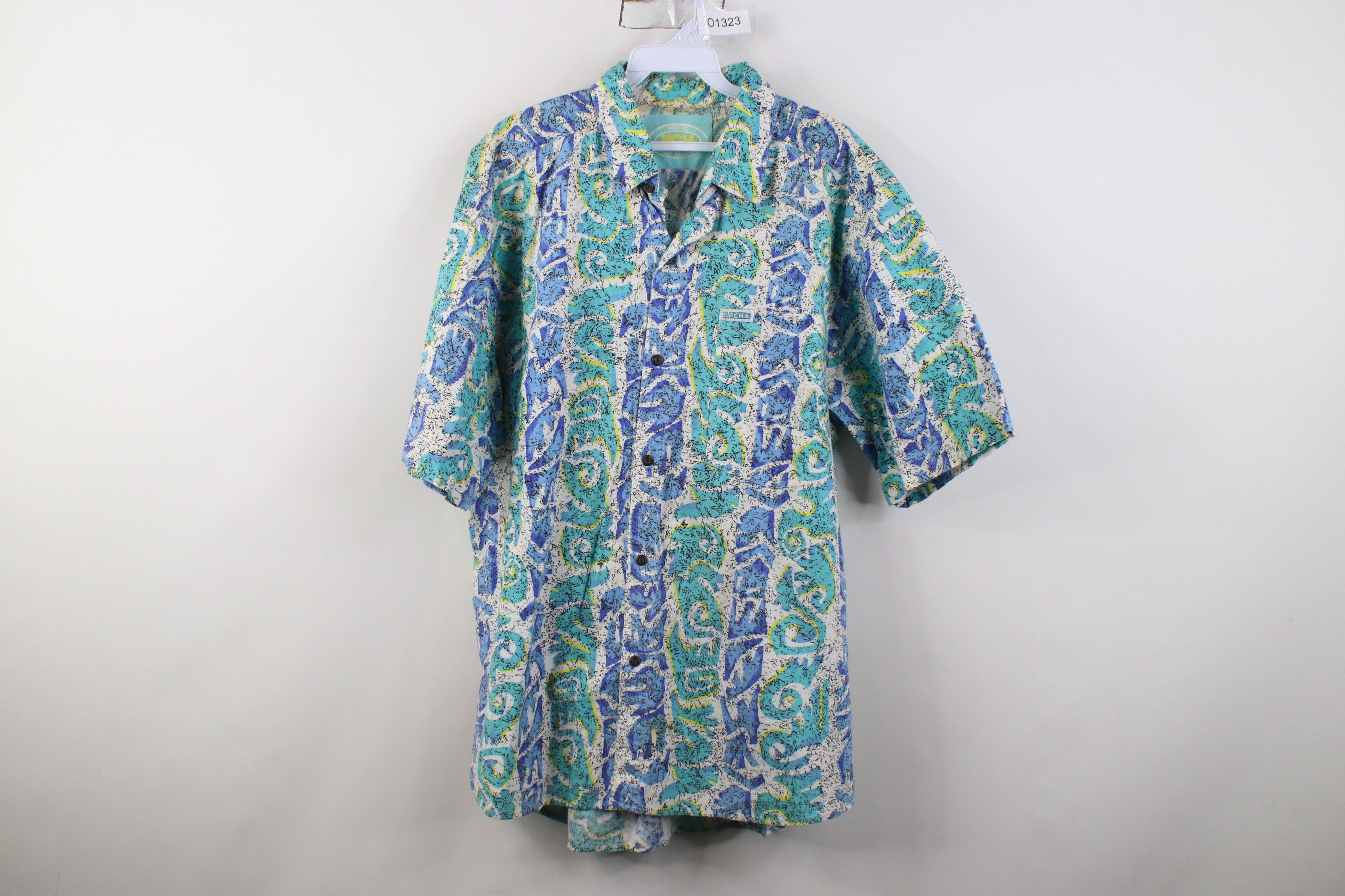 Vintage Vintage 80s 90s Streetwear Surfing Surf Beach Button Shirt Size US L / EU 52-54 / 3 - 1 Thumbnail