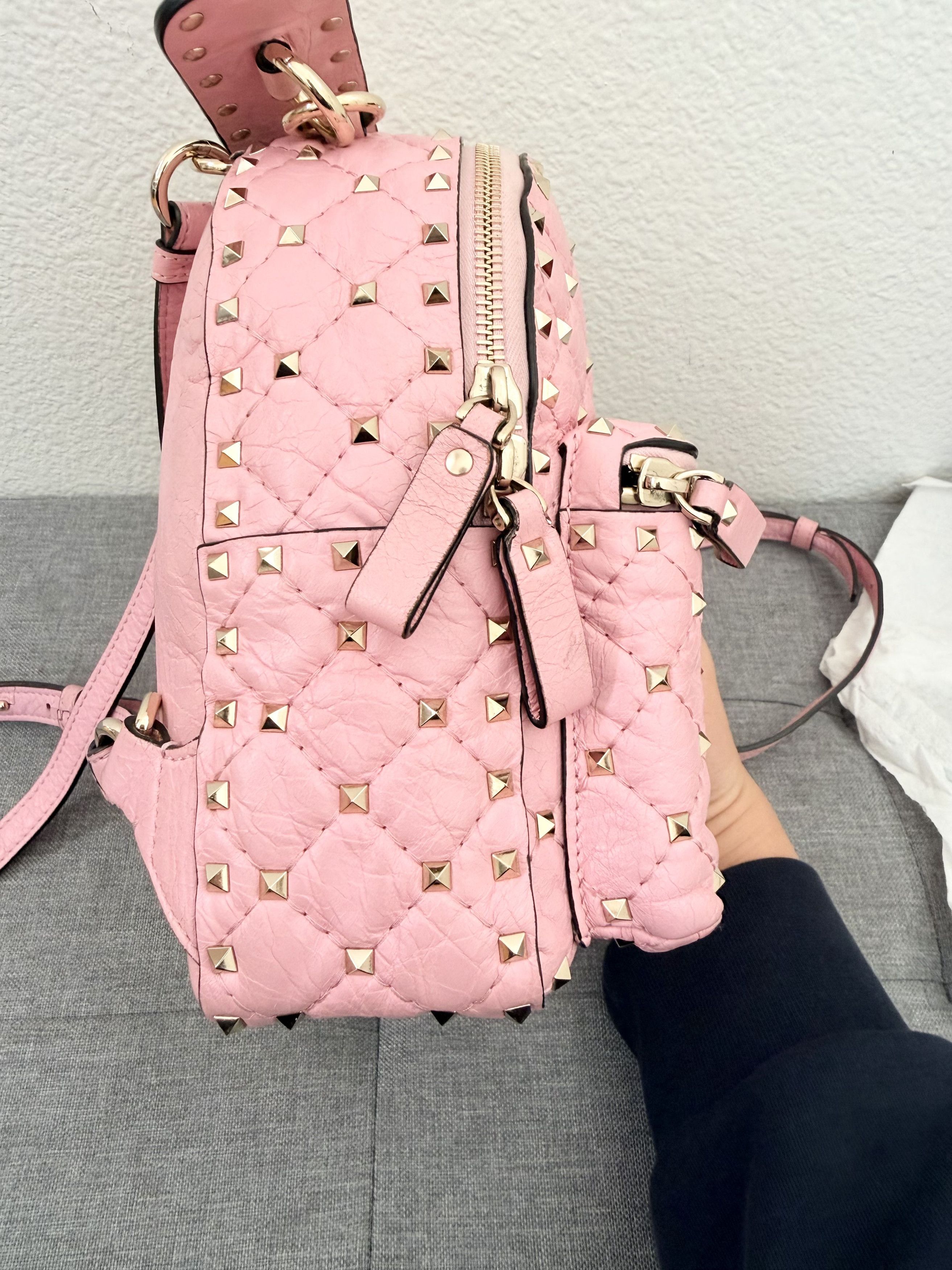 Other Authentic Valentino Rockstud Pink Mini Backpack Size ONE SIZE - 2 Thumbnail