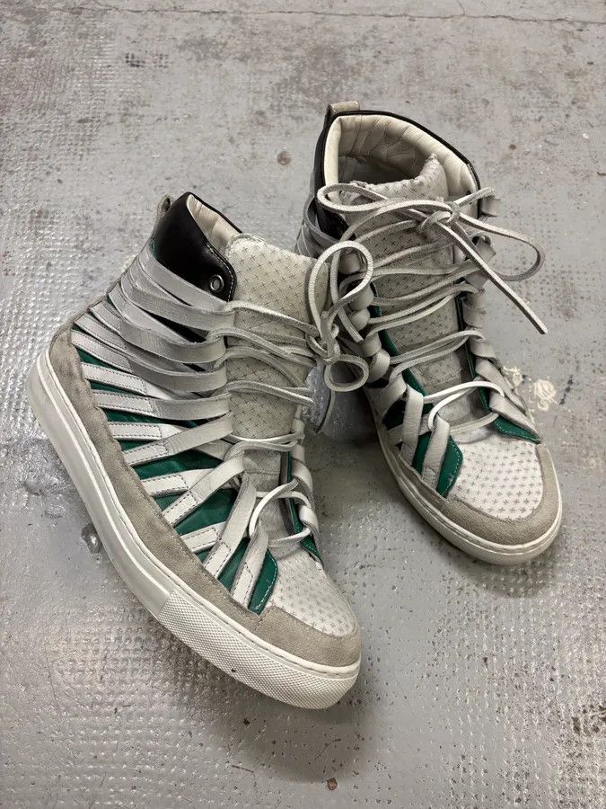Damir Doma Damir Doma Multi Strip White Leather Sneakers Size US 8 / EU 41 - 5 Thumbnail