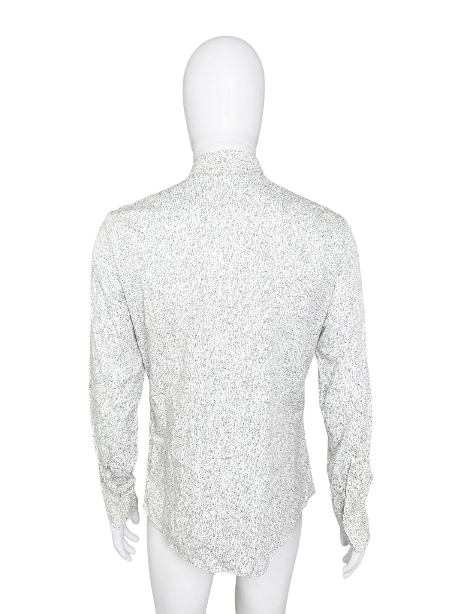 Maison Margiela by Martin S/S 2008 Black Lightining Pattern White Shirt Size US L / EU 52-54 / 3 - 3 Thumbnail