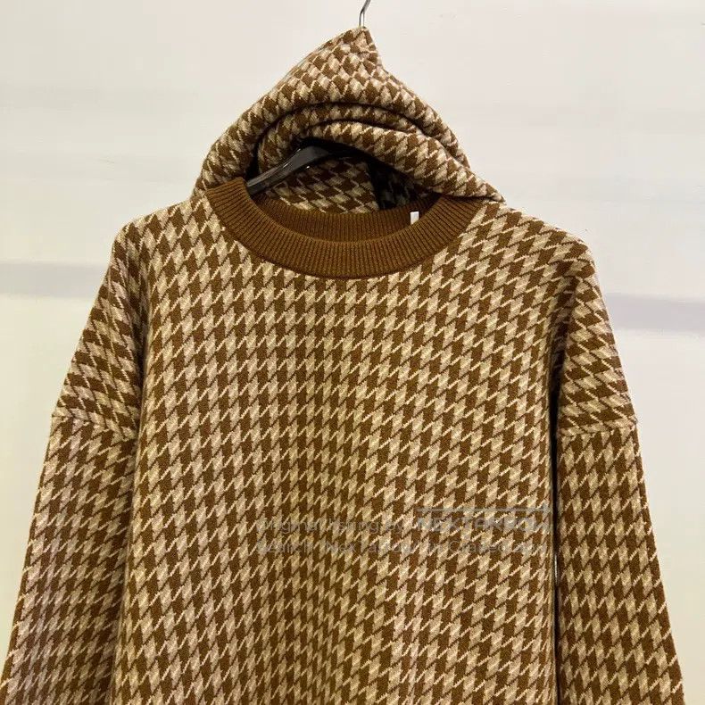 Hermes Hermes Houndstooth Round Neck Long Wool Skirt Size XXS / US 00 / IT 34 - 5 Thumbnail
