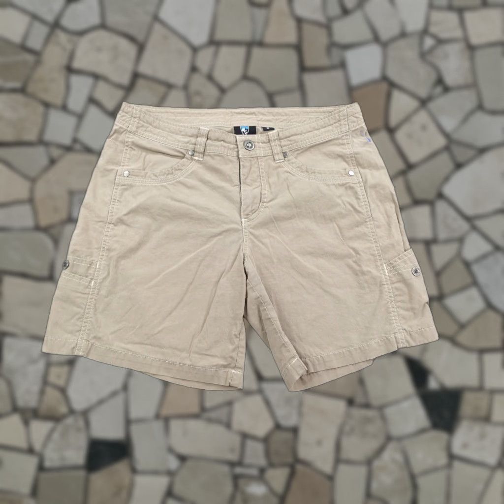 Vintage Kuhl Shorts Womens 8 Khaki Beige Cargo Trail Performance Trekking Outdoors Breathable Lightweight Pockets Stretch Size 30" / US 8 / IT 44 - 1 Thumbnail