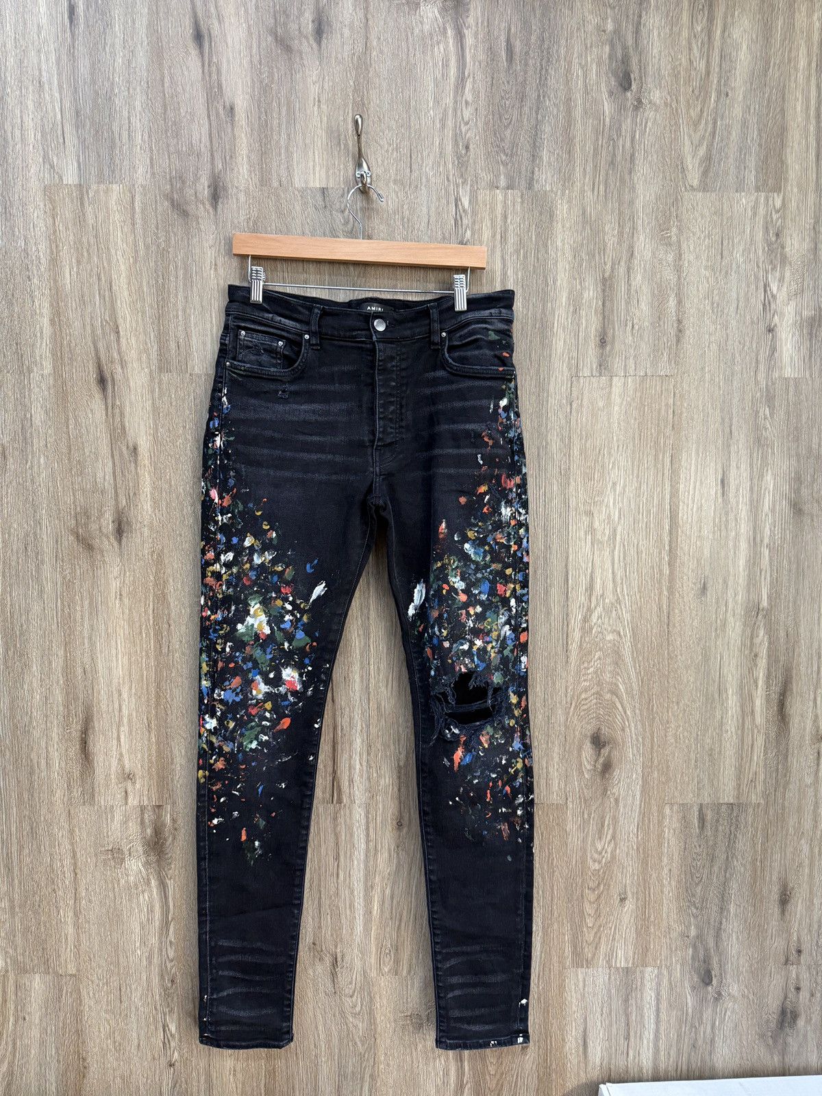 Amiri Amiri Paint Splatter Jeans Size US 34 / EU 50 - 1 Thumbnail