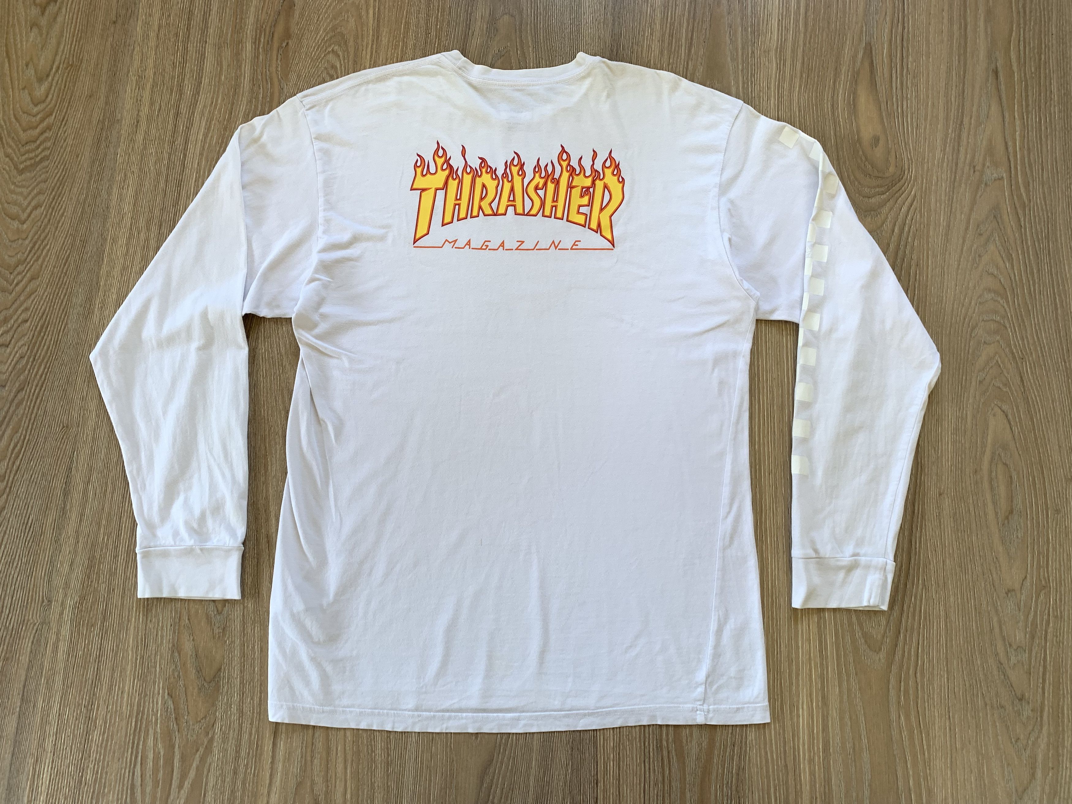 Vans × Vintage Vans X Thrasher Long Sleeve Collab T Shirt Size US XL / EU 56 / 4 - 3 Thumbnail