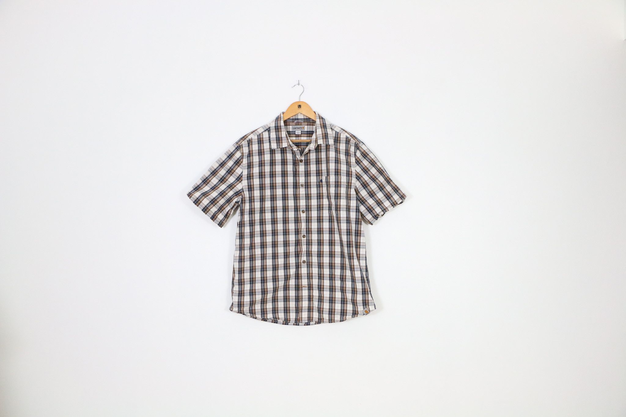 Carhartt Carhart Brown Plaid Button Up Size US L / EU 52-54 / 3 - 1 Thumbnail