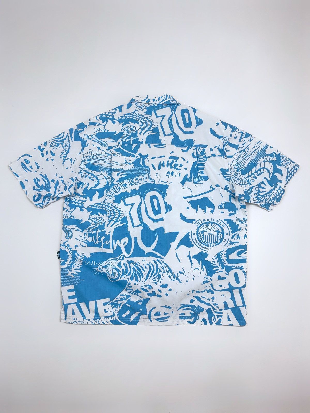 Quiksilver 2000’s Vintage Quiksilver Over Printed Aloha Shirt Size US L / EU 52-54 / 3 - 8 Thumbnail