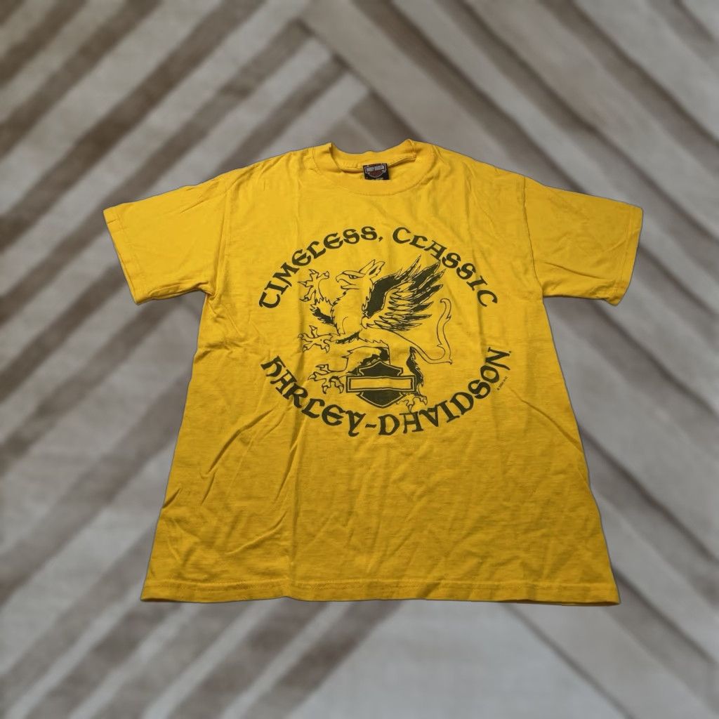 Harley Davidson VINTAGE Harley-Davidson T-Shirt Mens XL Yellow Short Sleeve Graphic Tee Y2K Las Vegas Yellow? Size US XL / EU 56 / 4 - 1 Thumbnail