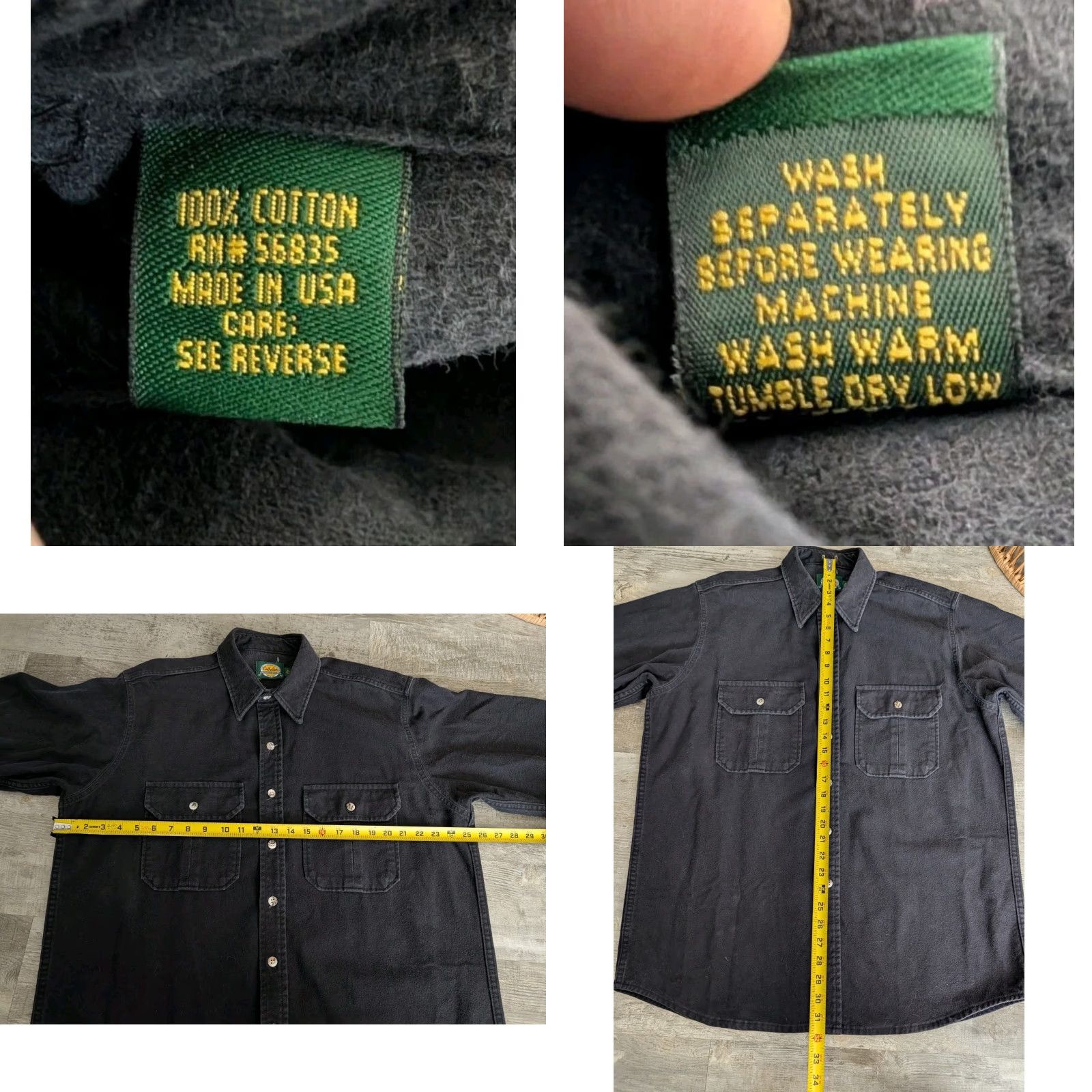 Vintage VINTAGE Cabela's Shirt XL Tall Chamois Flannel Button Up L/S Mens Black 90s AOSP Size US XL / EU 56 / 4 - 8 Thumbnail
