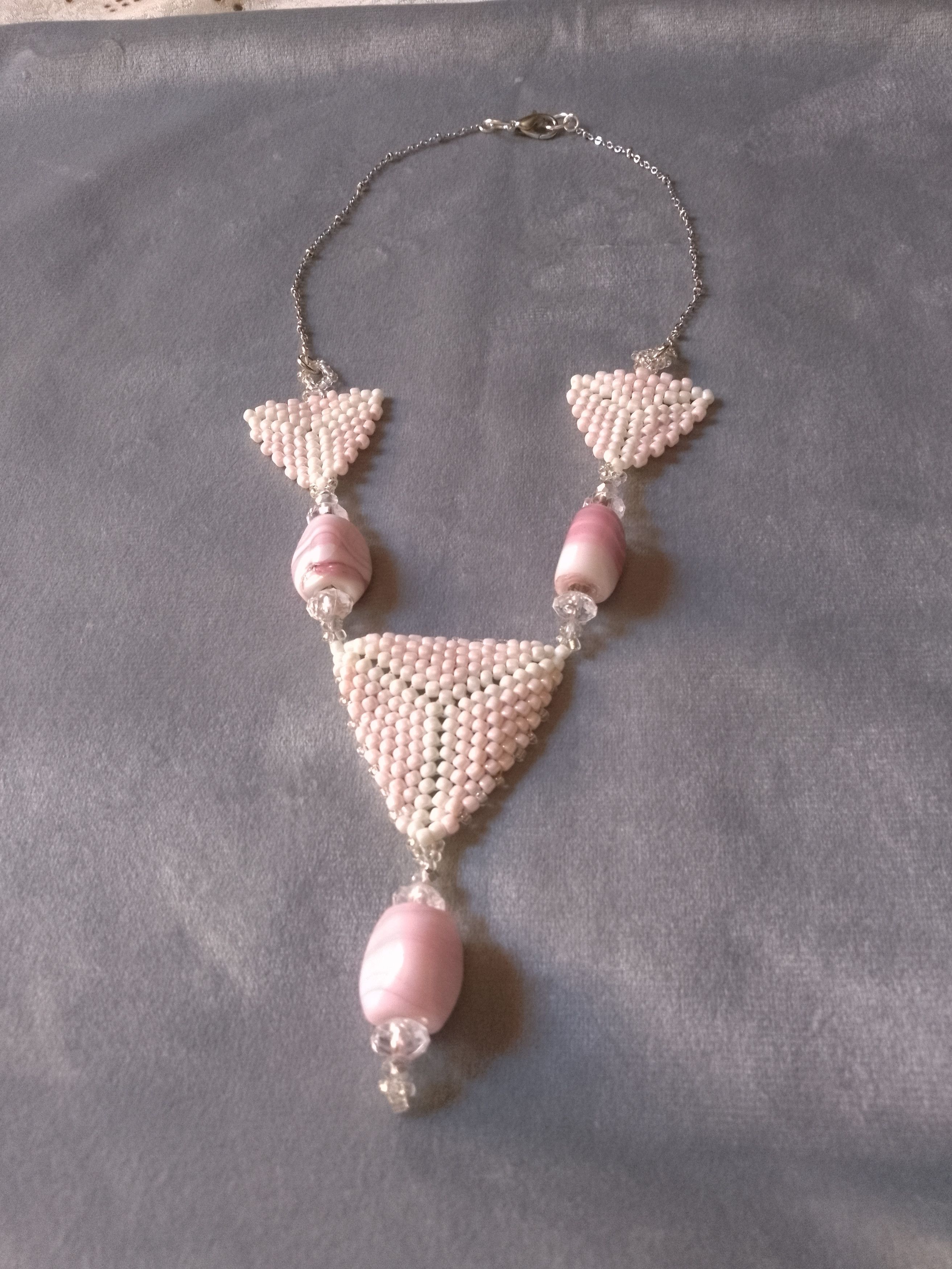 Handmade Ethnic Pink Necklace Natural Micah Gemstones Size ONE SIZE - 3 Thumbnail