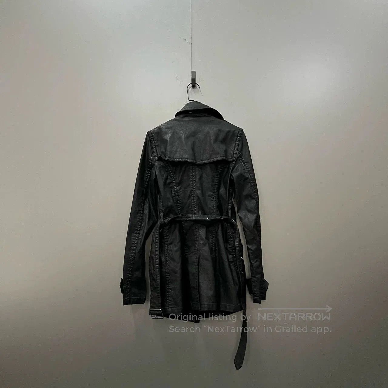 Burberry Burberry Black Double-Breasted Leather Jacket. Size S / US 4 / IT 40 - 2 Thumbnail