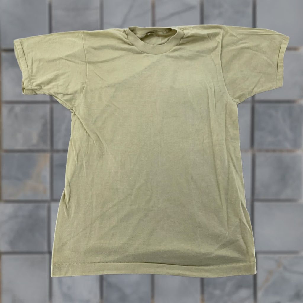 Vintage VINTAGE Screen Stars T-Shirt Mens S Tan USA Short Sleeve Crew Neck Cotton, Polyester Breathable, Easy Care, 80s, Single Stitch, Tan, White? Size US S / EU 44-46 / 1 - 1 Thumbnail
