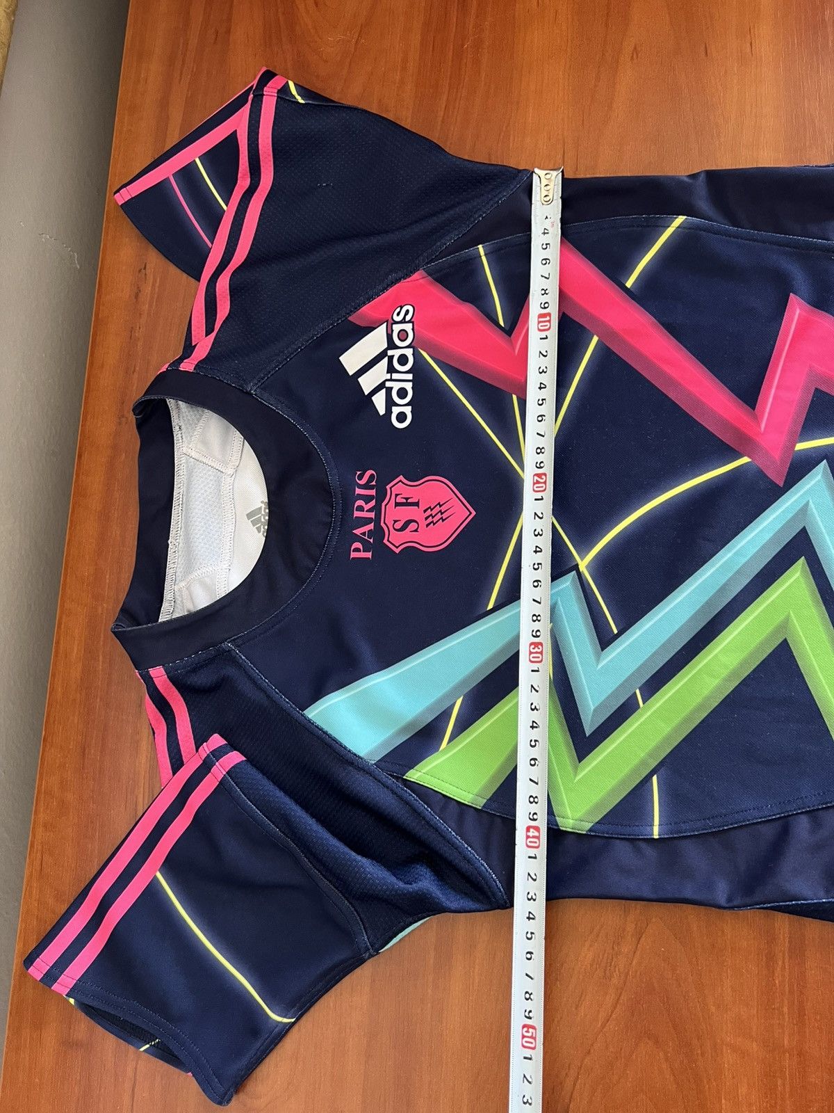 Adidas France Stade Francais Paris Rugby rare designer jersey shirt Size US M / EU 48-50 / 2 - 16 Thumbnail