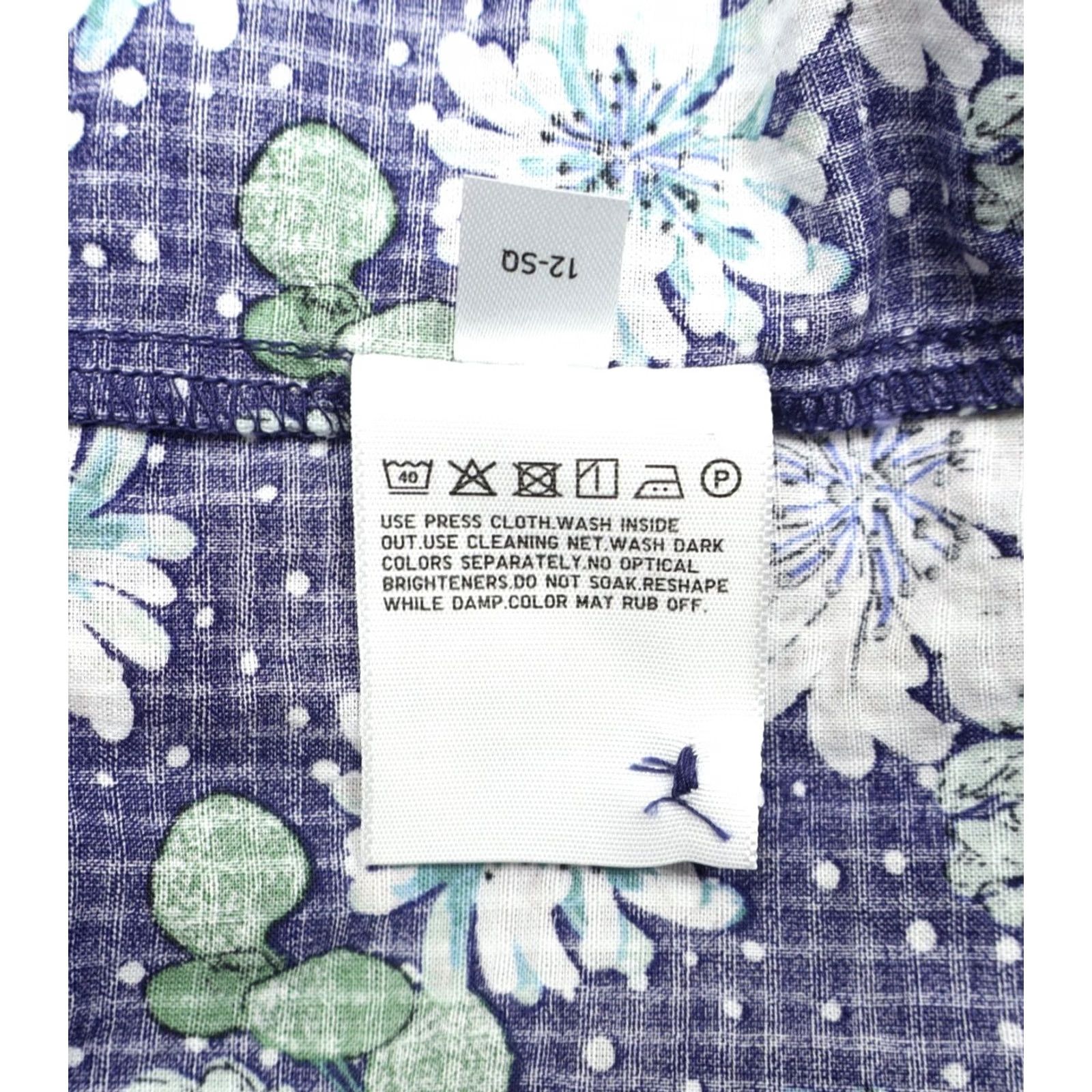 Uniqlo Uniqlo X Paul & Joe Shirt Dress Navy Blue Floral L Womens Puff Sleeve Midi Size L / US 10 / IT 46 - 6 Thumbnail