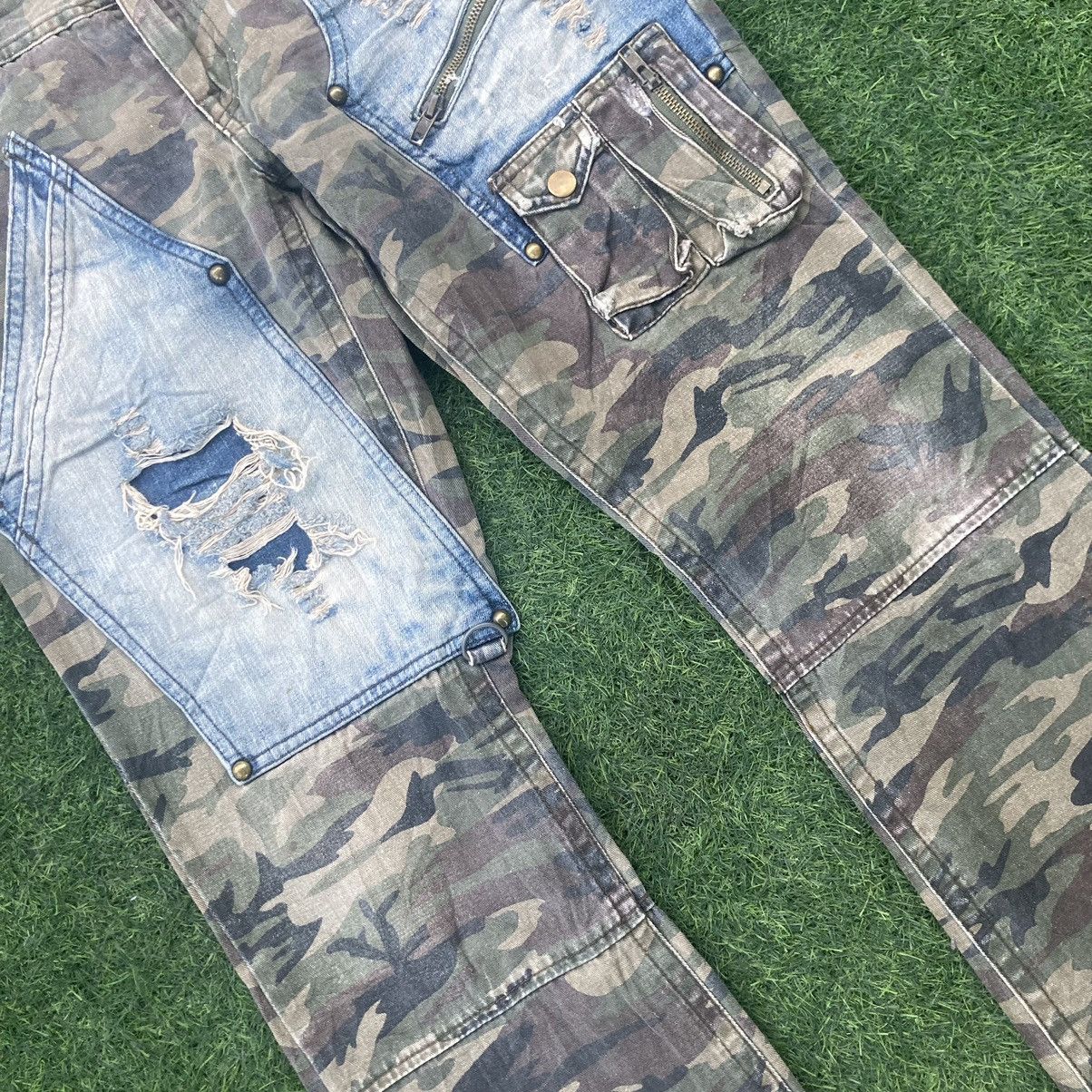 If Six Was Nine MIDAS BONDAGE CAMO BOOT CUT PANTS Size US 33 - 4 Thumbnail