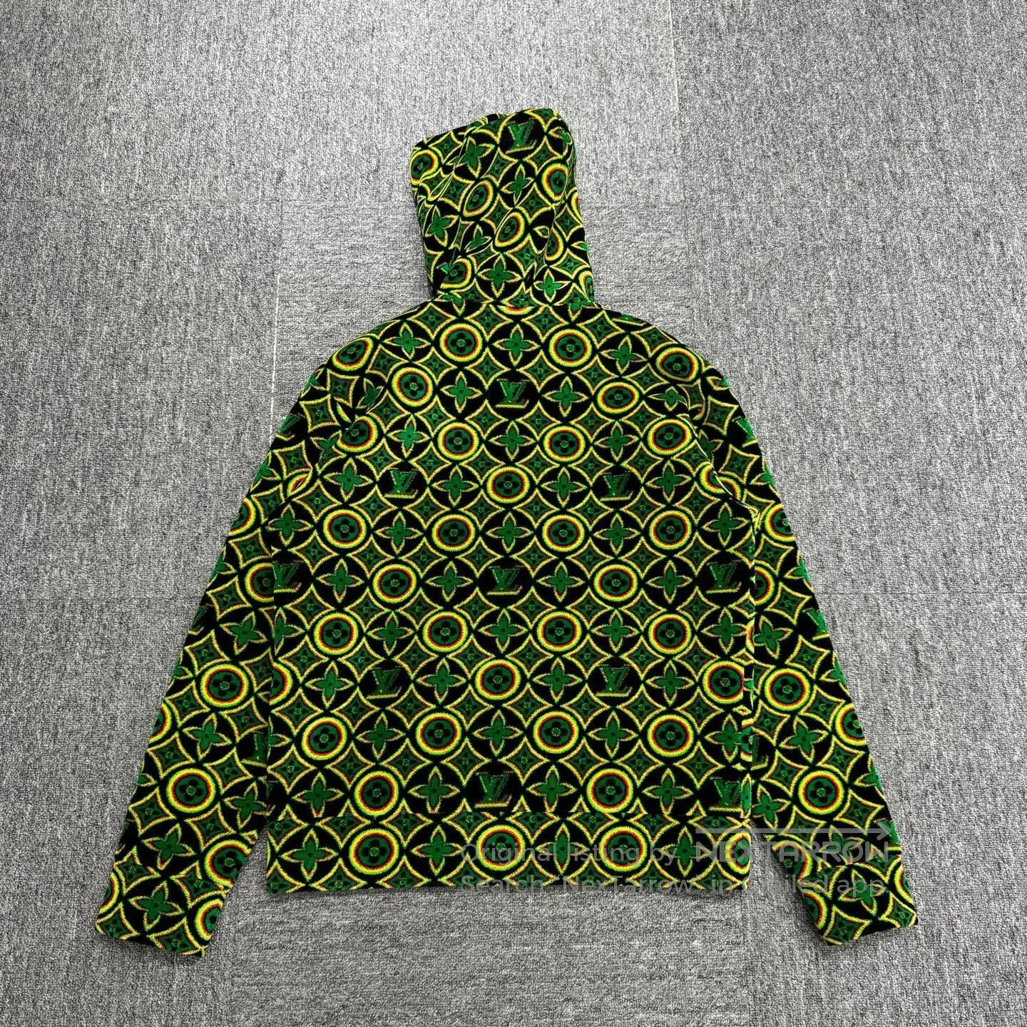 Louis Vuitton Green Patterned Zip-Up Hoodie. Size US S / EU 44-46 / 1 - 5 Thumbnail