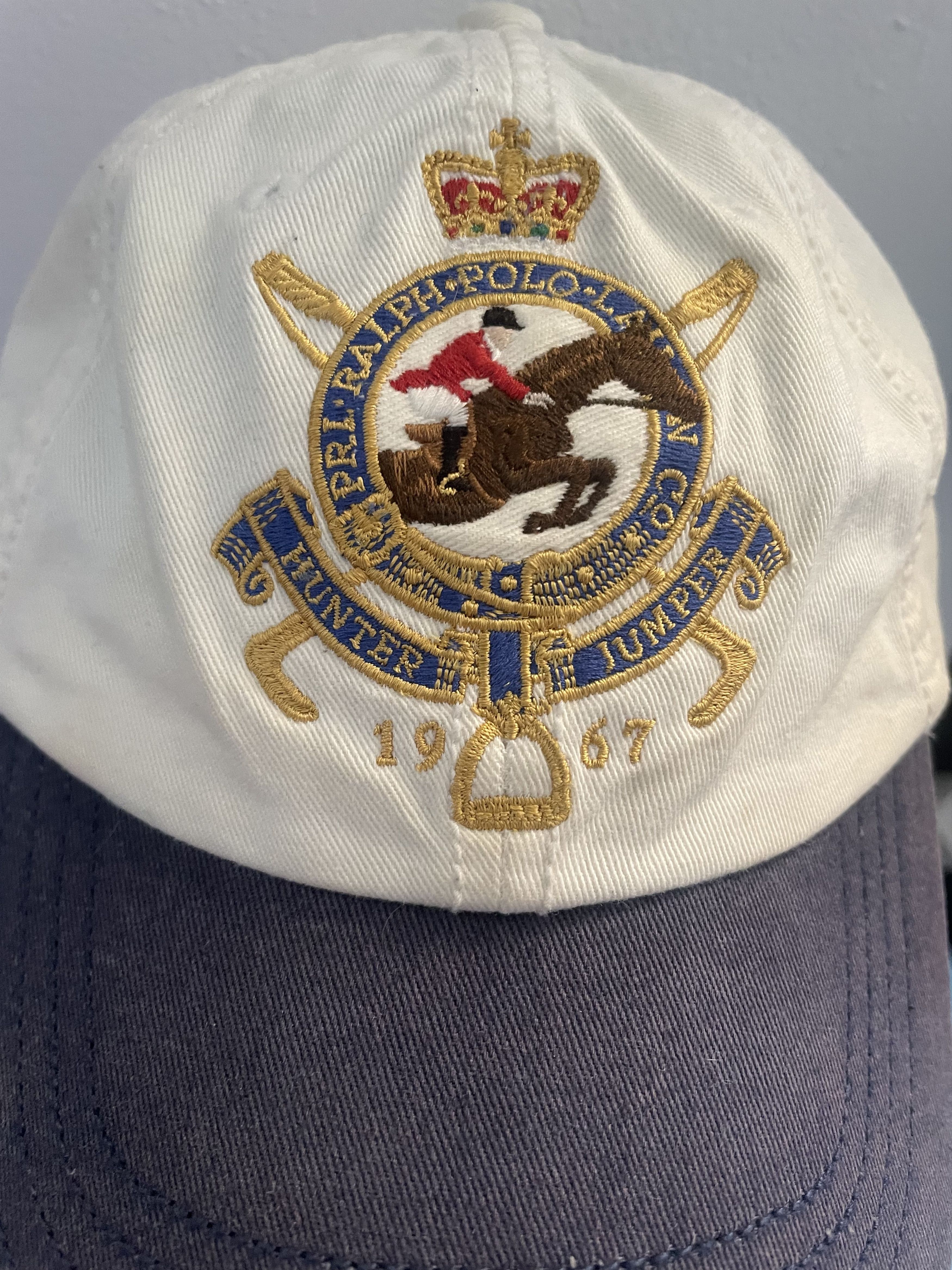 Polo Ralph Lauren Vintage Polo Ralph Lauren Hunter Jumper Crest Cap 1967 Size ONE SIZE - 2 Thumbnail