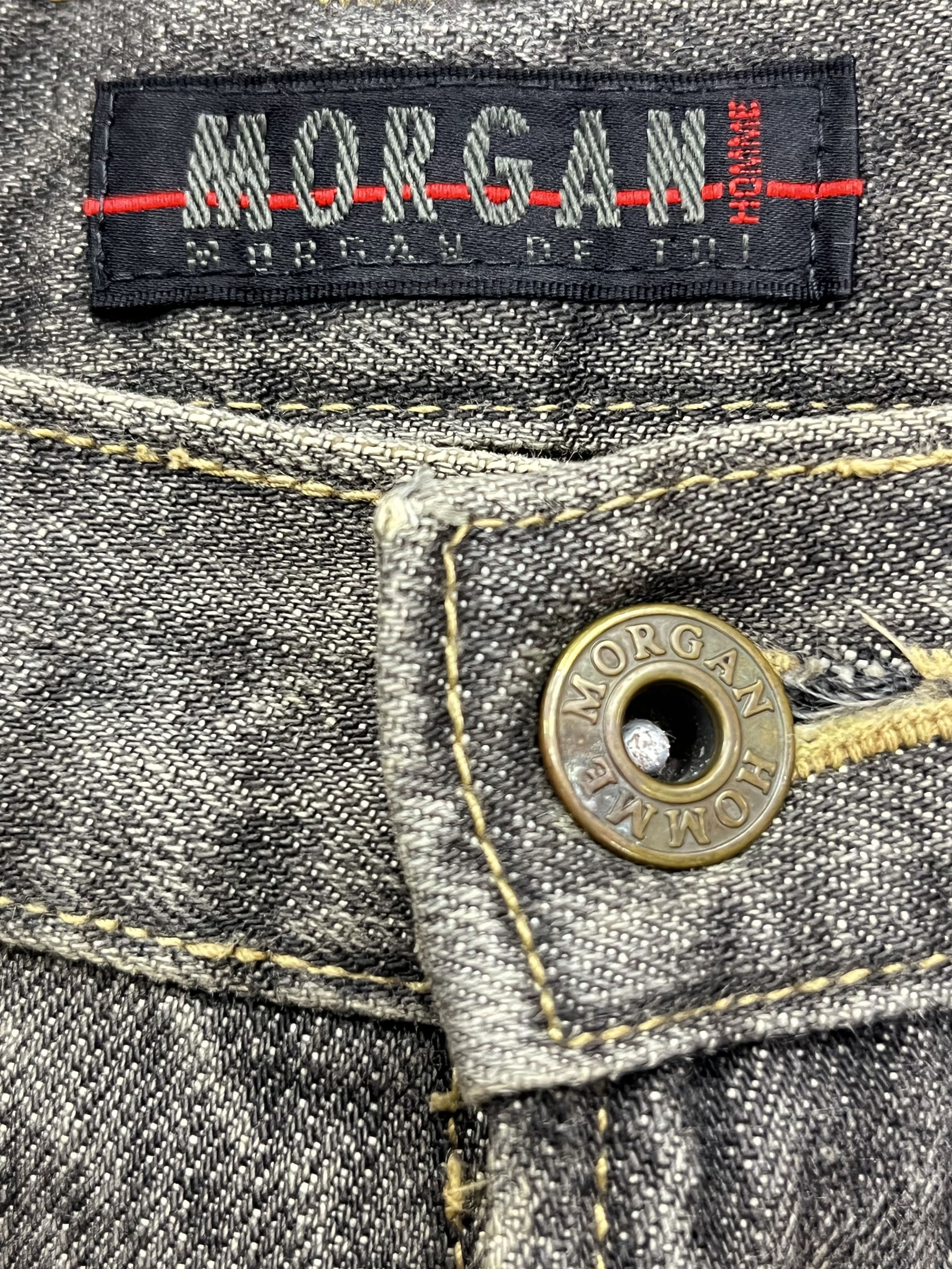 Undercover 🔥90’s MORGAN HOMME Mud Wash Black Slim Flare LGB Style Size US 29 - 5 Thumbnail