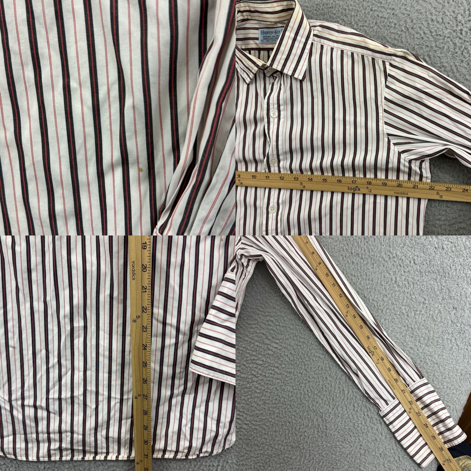 Vintage Hilditch & Key Shirt Mens Medium White Striped Button Down French Cuff Preppy Shirt Mens Medium White Striped Button Down French Cuff Preppy Size US L / EU 52-54 / 3 - 8 Thumbnail