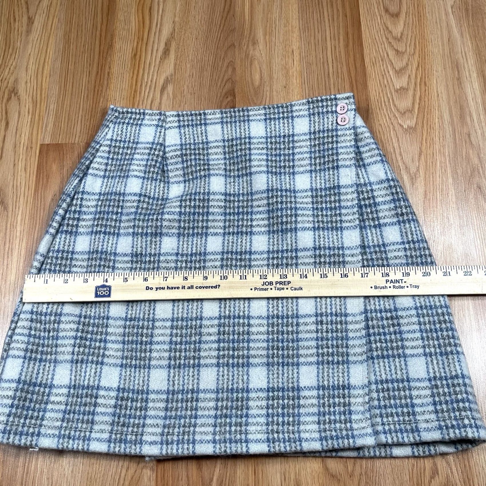 Vintage VINTAGE Soft Options Skirt Womens M Medium Wool Blend Plaid Pencil Above Knee Length Size 32" / US 10 / IT 46 - 6 Thumbnail