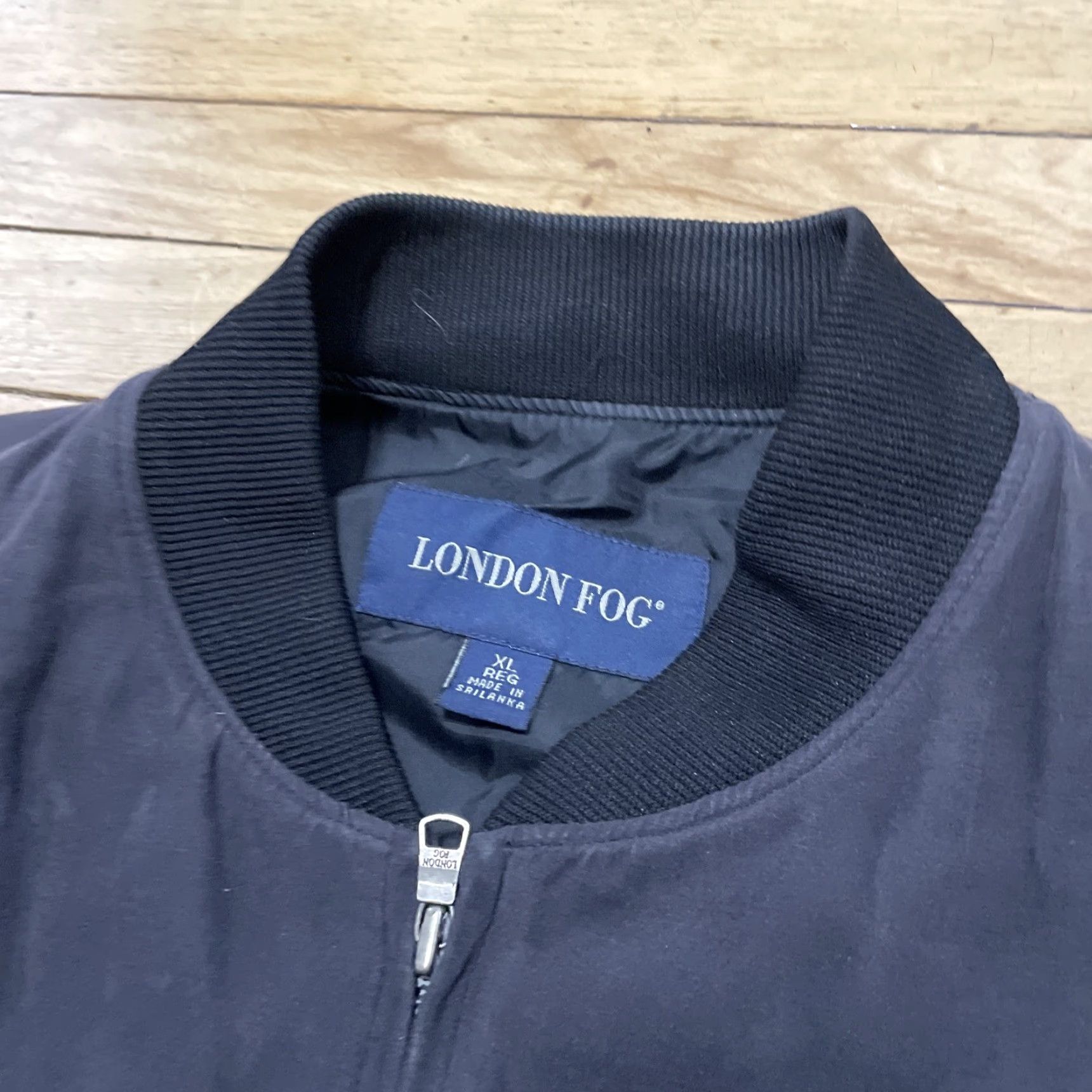 London Fog VINTAGE London Fog Mock Neck Bomber Men XL Reg Black Retro skate Boxy Crop Fit Grandpa Jacket Size US XL / EU 56 / 4 - 5 Thumbnail