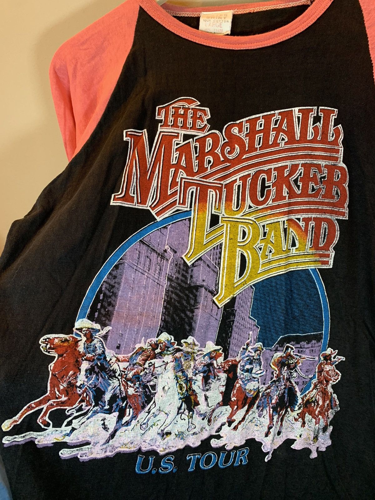 Band Tees × Vintage *RARE* Vintage 1970’s Marshall Tucker Band Tour Raglan Shirt Size US L / EU 52-54 / 3 - 3 Thumbnail