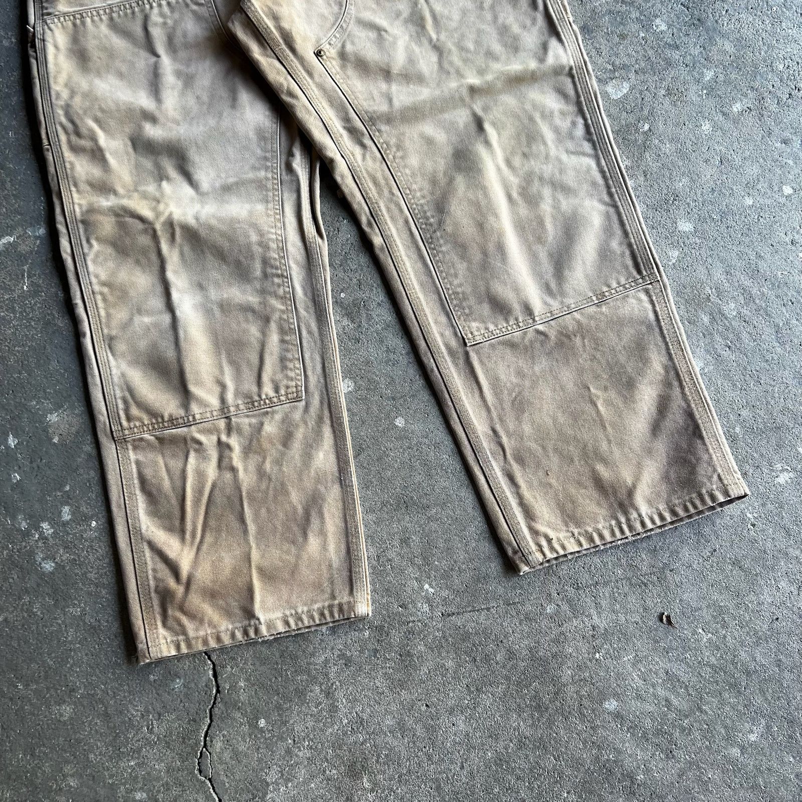 Carhartt × Vintage Carhartt faded brown double knee work wear carpenter pants Size US 37 - 4 Thumbnail