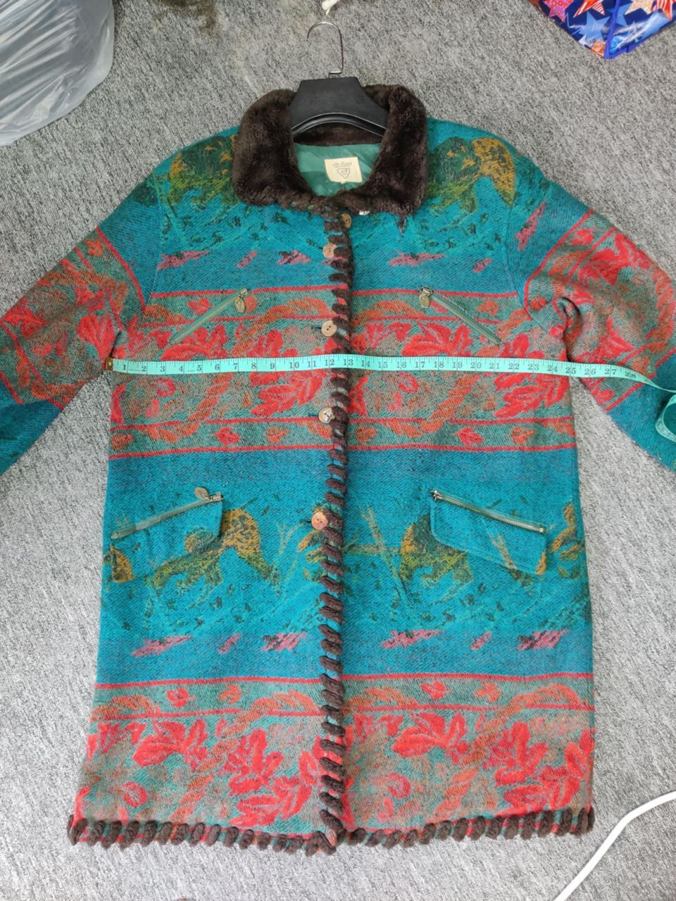 Japanese Brand Vintage Ville D Azur Wool Aztech Long Coat Nice Design Size US L / EU 52-54 / 3 - 14 Thumbnail