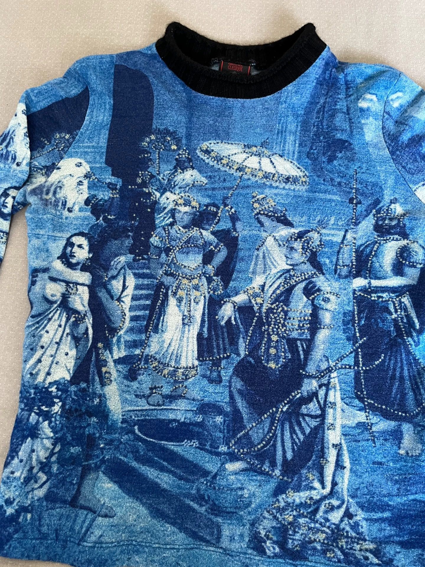 Jean Paul Gaultier Jean Paul Gaultier Vintage Palace Figure Print Knit Top Size US M / EU 48-50 / 2 - 3 Thumbnail