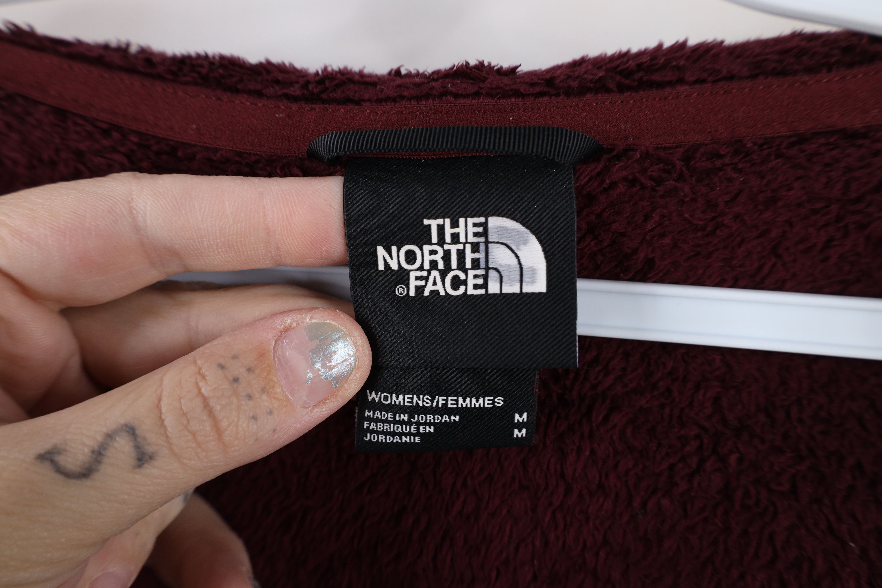 The North Face × Vintage The North Face Spell Osito Flow Fleece Jacket Burgundy Red Size M / US 6-8 / IT 42-44 - 8 Thumbnail