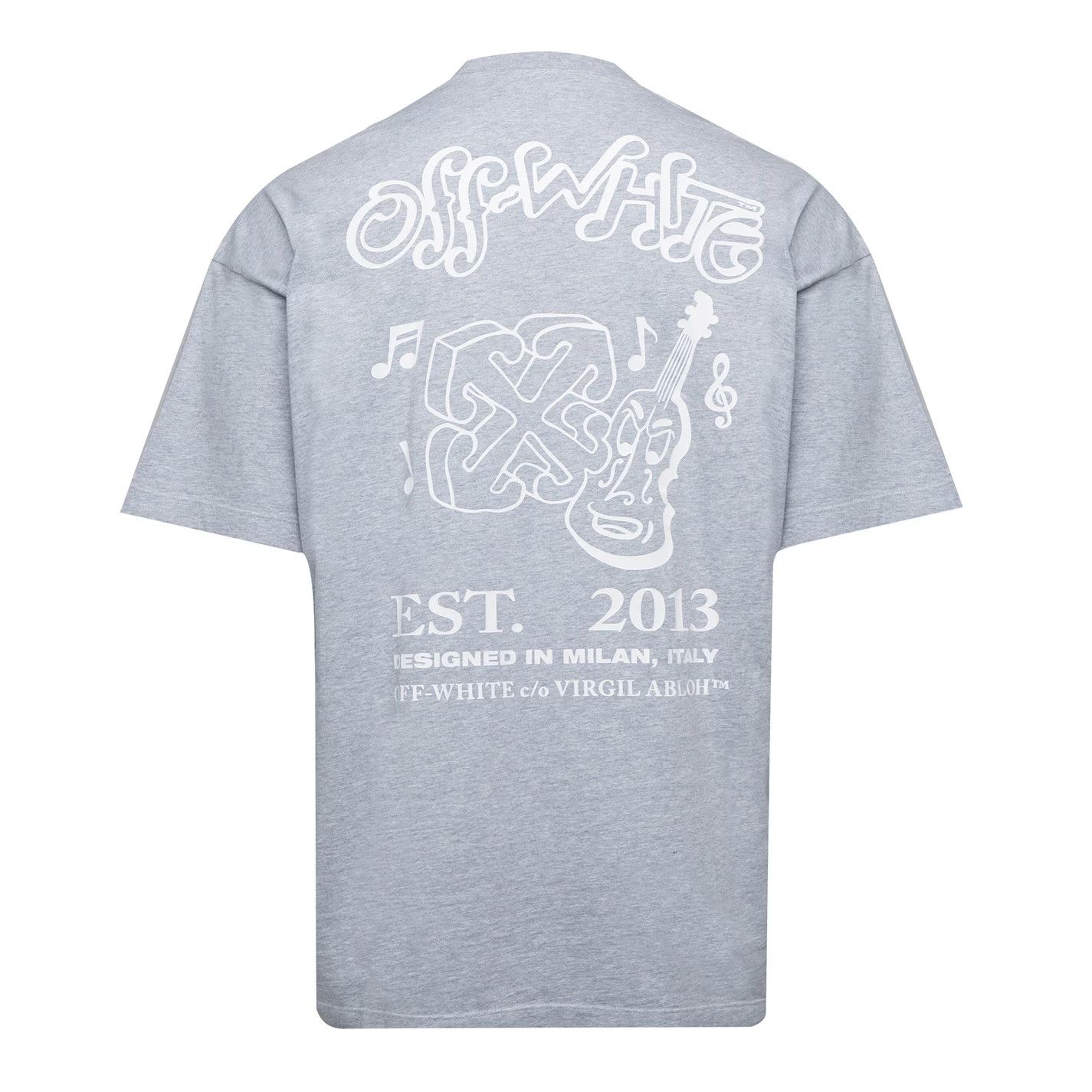 Off-White o1g2r1mq0226 Hl_Music T-Shirt In Grey Size US M / EU 48-50 / 2 - 3 Thumbnail