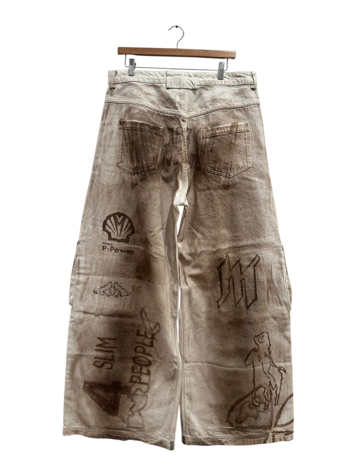 Mowalola Mowalola x Travis Scott Cactus Jack Logo Cargo Pants Ash Size US 32 / EU 48 - 6 Thumbnail
