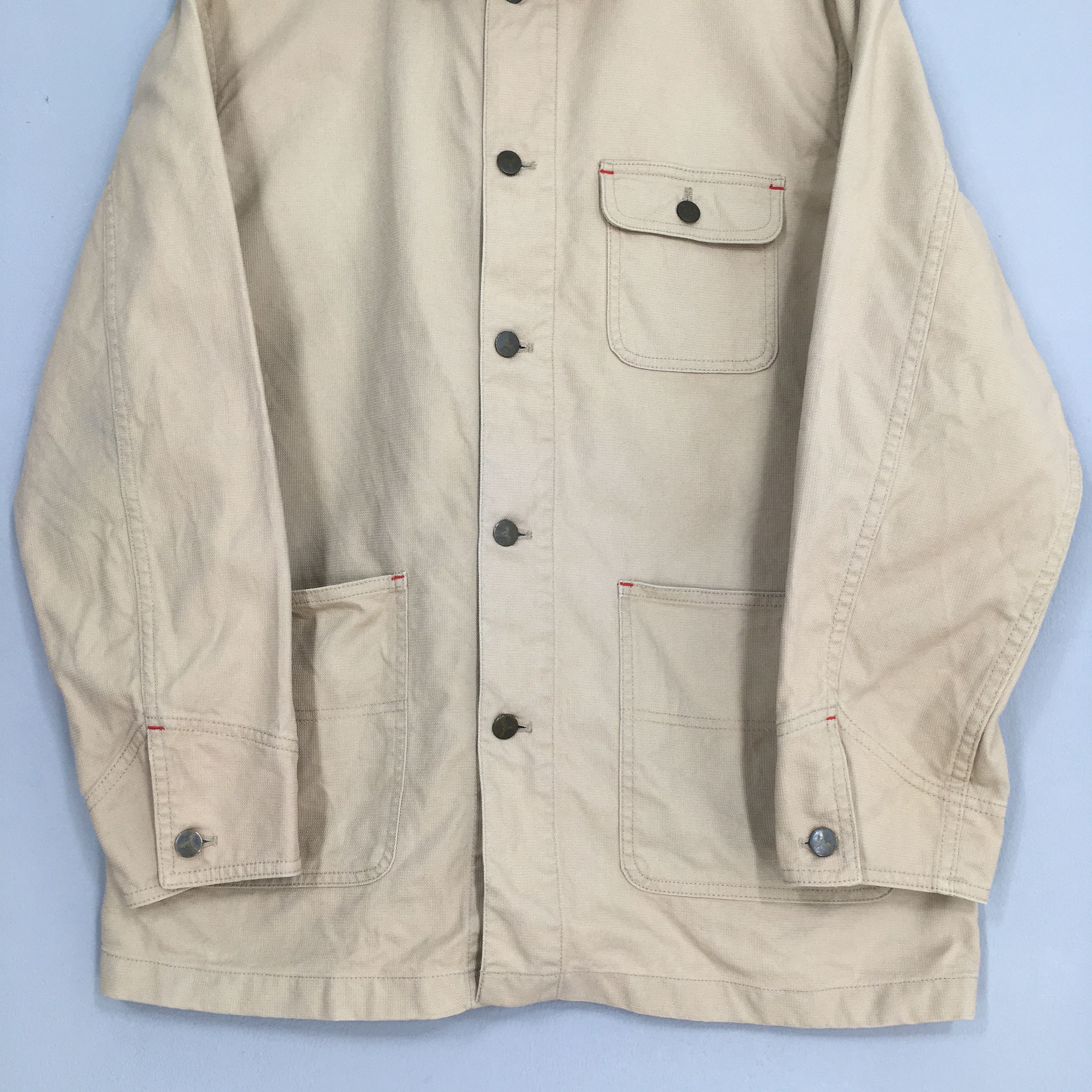 Global Work Vintage 80s Workers Jeans Casual Jacket Large Size US L / EU 52-54 / 3 - 3 Thumbnail