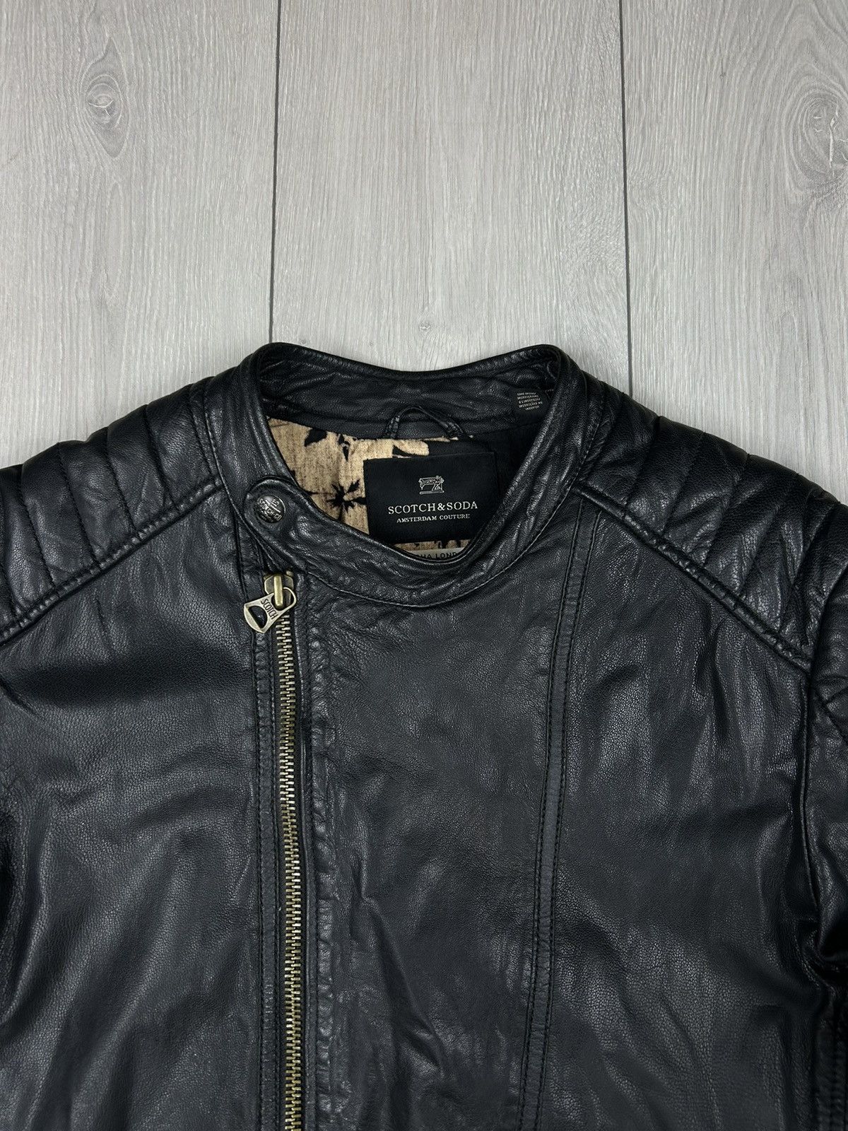 Scotch & Soda Scotch & Soda Leather Black Jacket Size L Size US L / EU 52-54 / 3 - 4 Thumbnail
