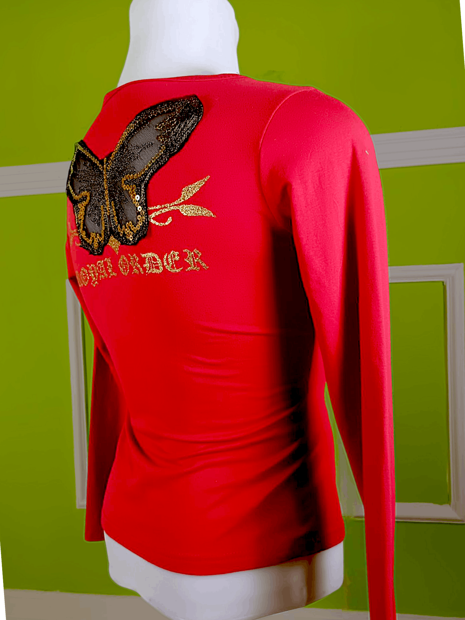 Japanese Brand EINSTEN Rhinestone Butterfly Embroidery *NO TAGS** Size US M / EU 48-50 / 2 - 13 Thumbnail