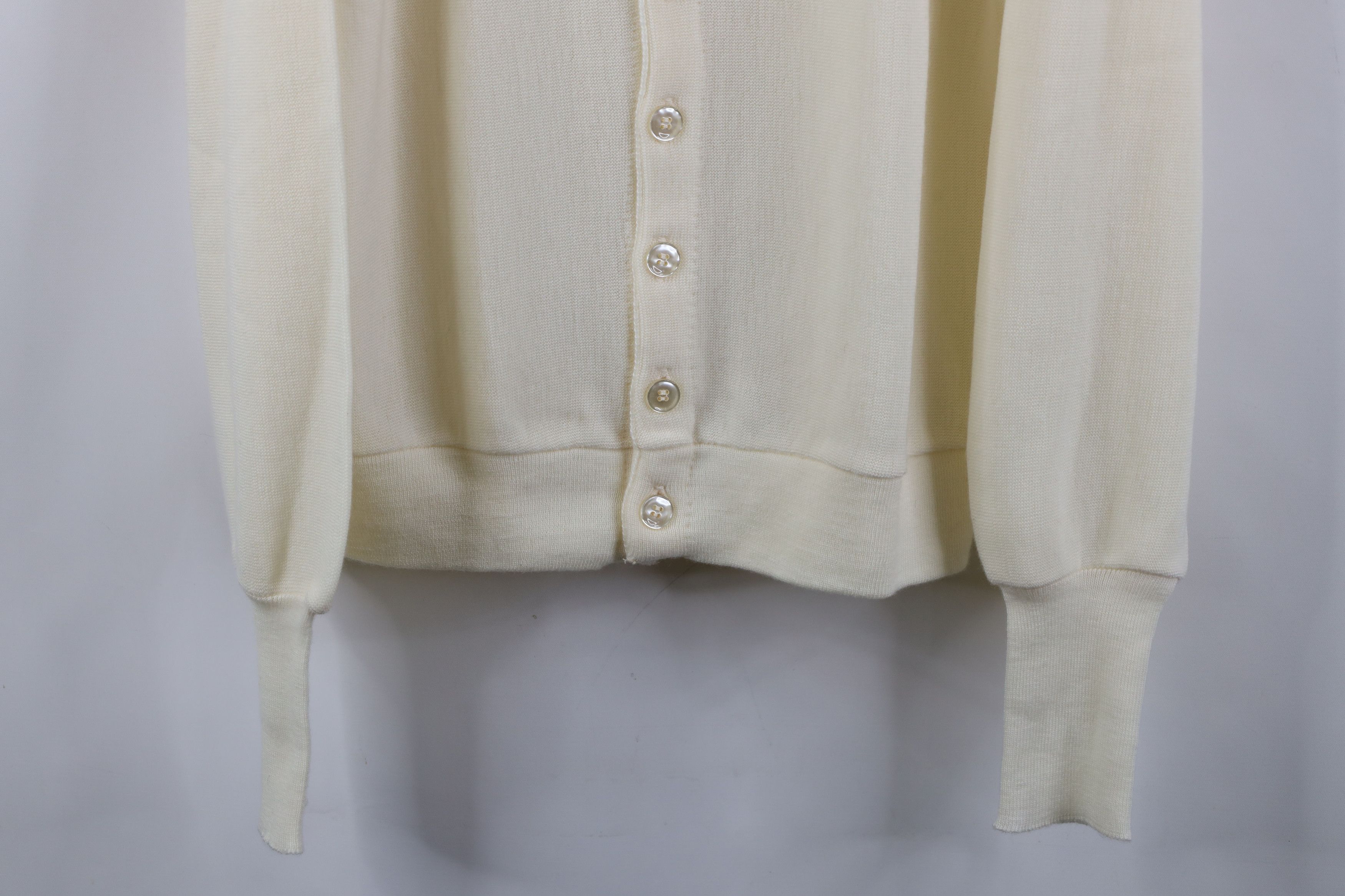 Vintage Vintage 70s Streetwear Cobain Cardigan Sweater Cream USA Size US L / EU 52-54 / 3 - 3 Thumbnail