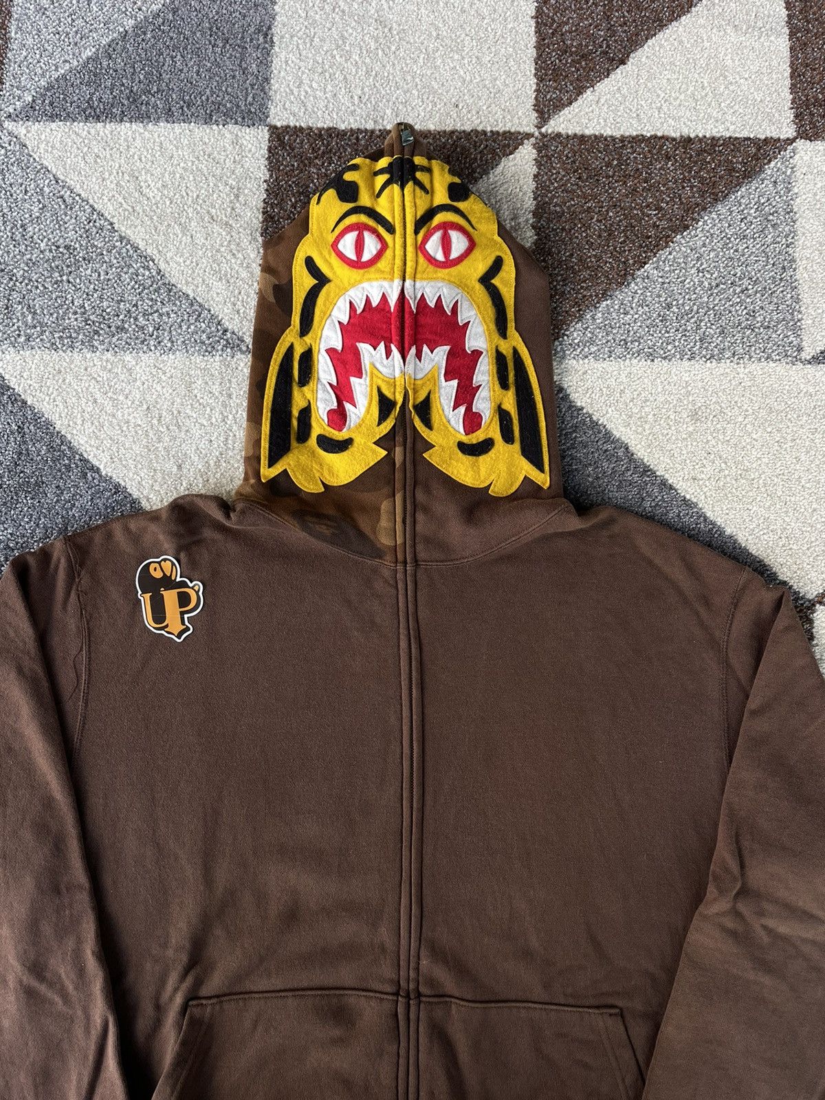 Bape Bape Brown Camo Tiger Fullzip Hoodie Size US L / EU 52-54 / 3 - 3 Thumbnail