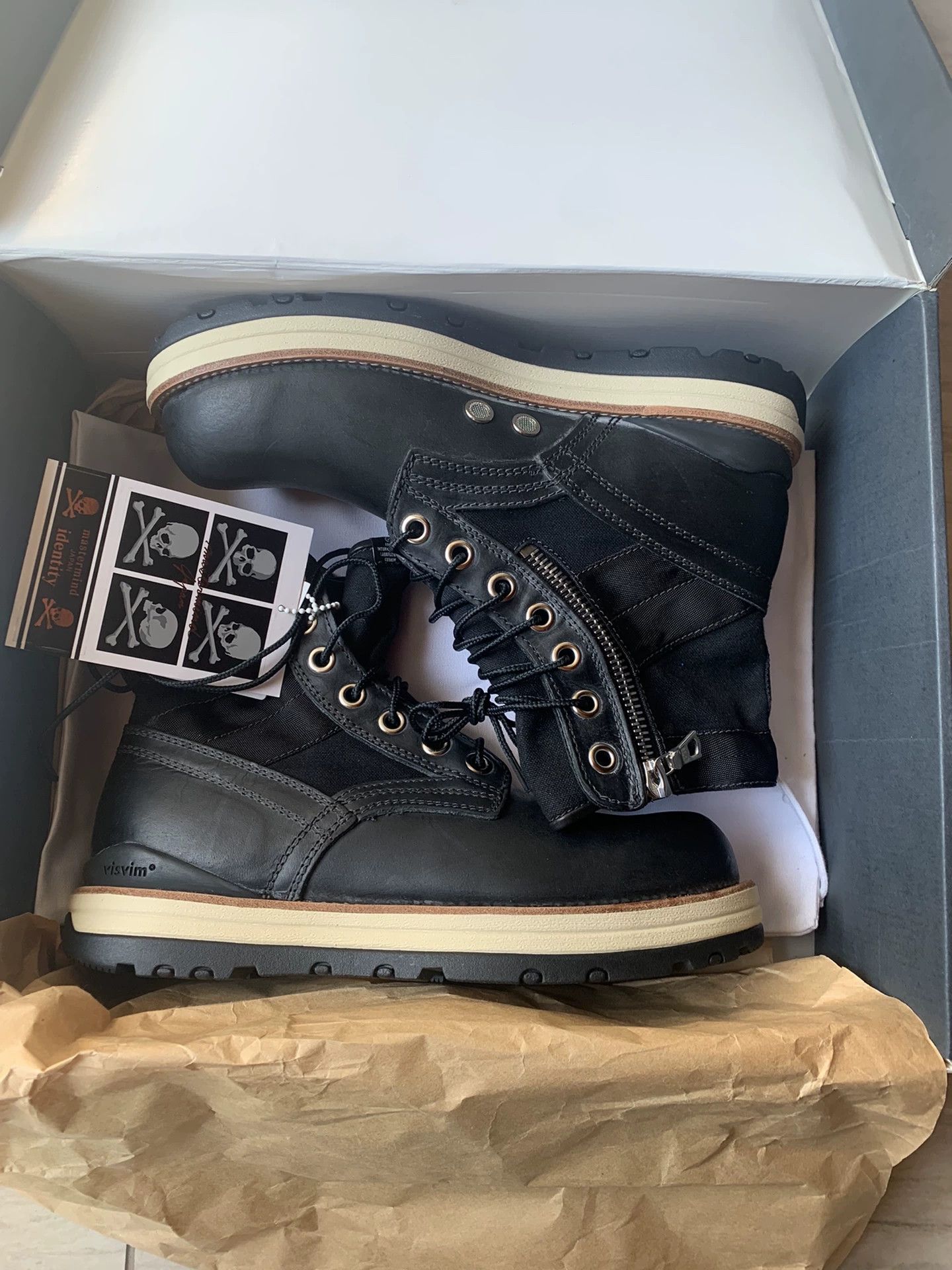 Visvim visvim X mastermind Japan black leather boots Size US 8 / EU 41 - 1 Thumbnail