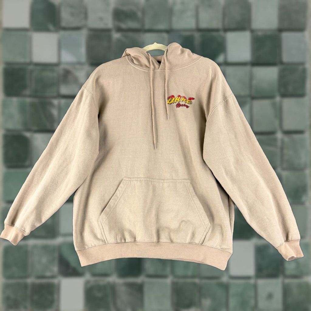 Vintage D.A.R.E. Sweater Womens Large Beige Long Sleeve Pullover Hoodie Graphic Print Size L / US 10 / IT 46 - 1 Thumbnail