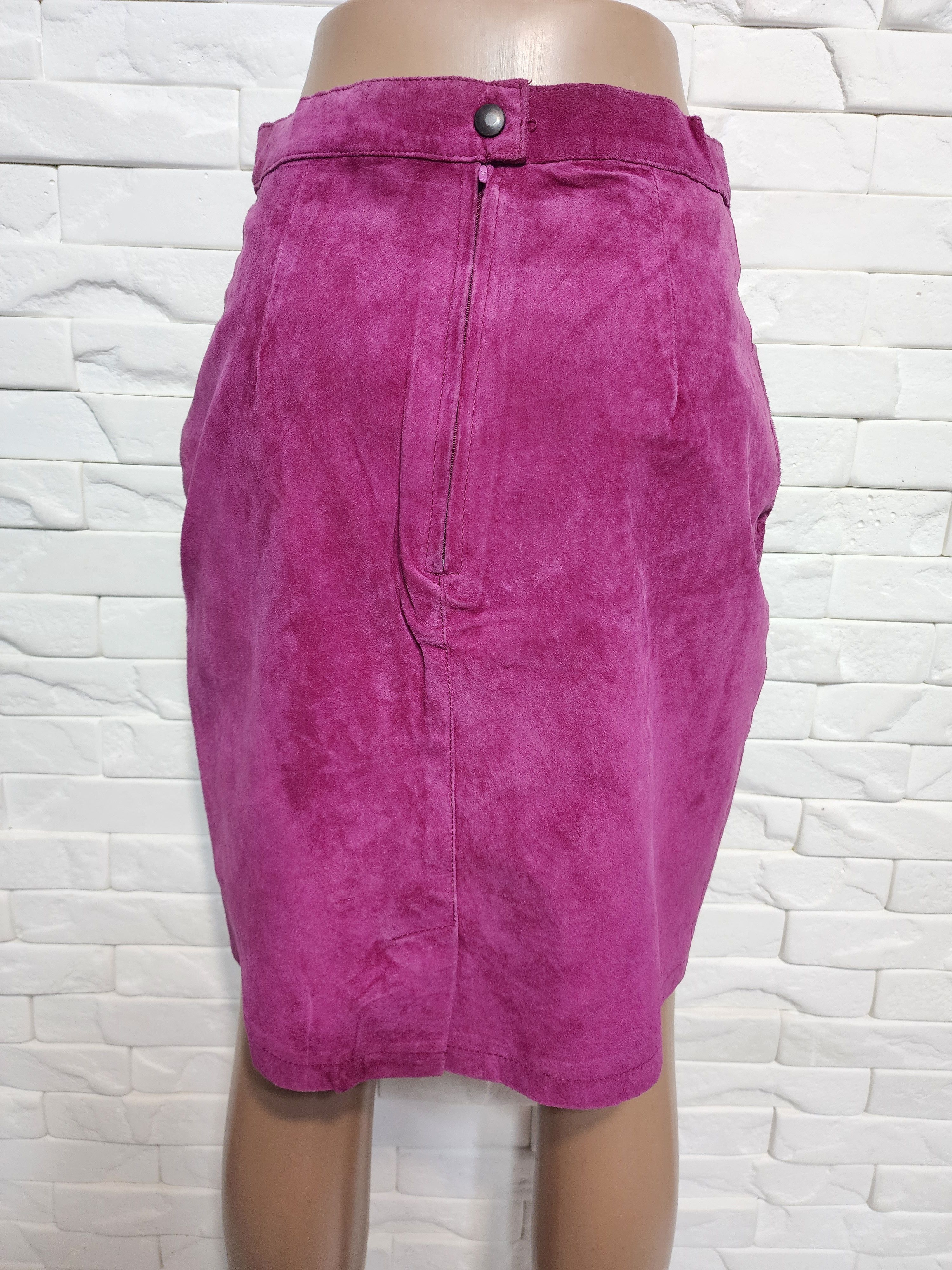 Other Pink Suede Leather Skirt: Size 27" / US 4 / IT 40 - 4 Thumbnail