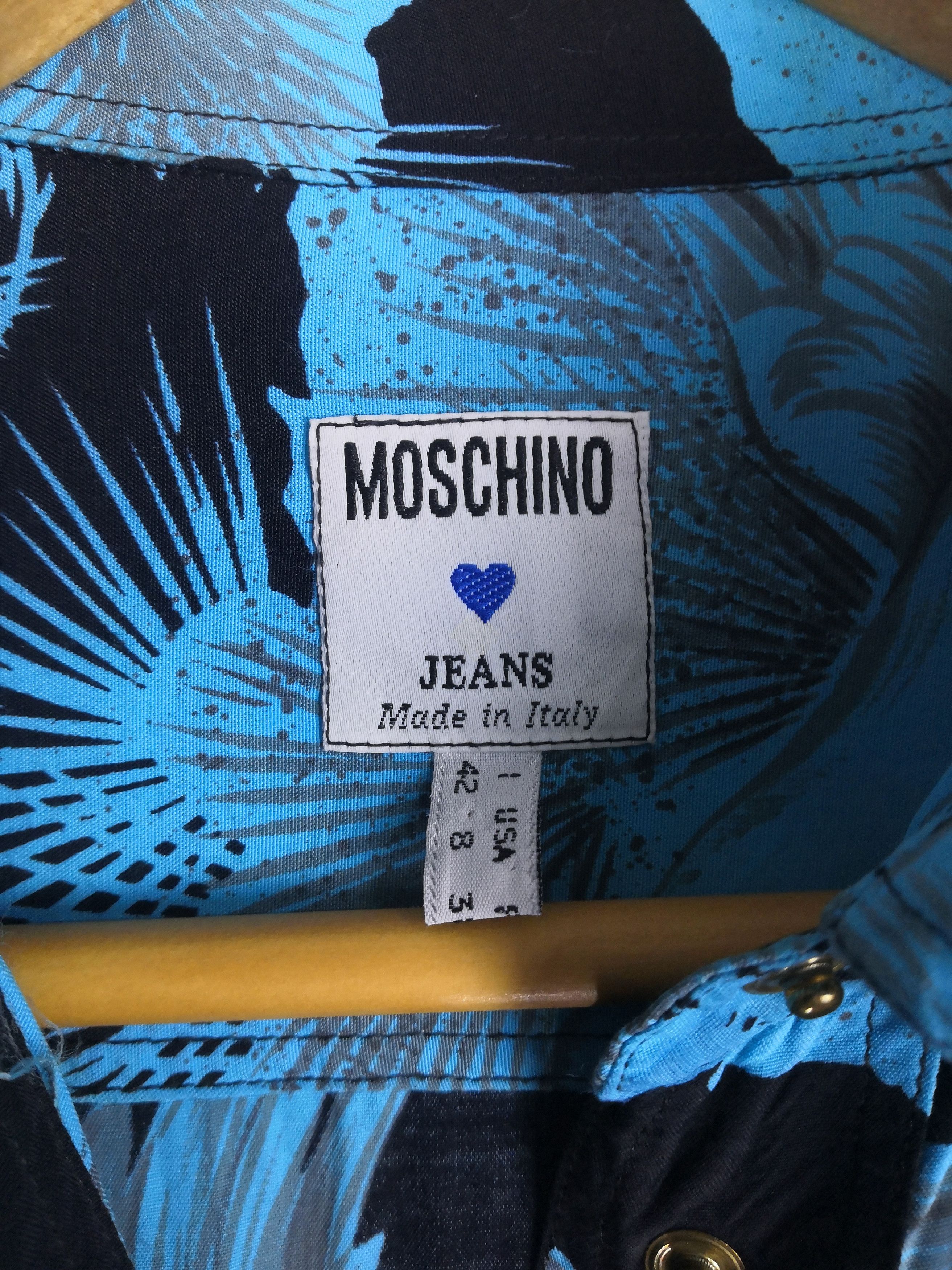 Moschino Vintage 90s Moschino Shirt Abstract Habitat Art Overprint Size M / US 6-8 / IT 42-44 - 6 Thumbnail