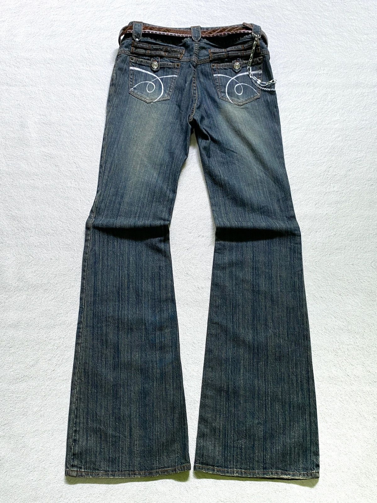 Japanese Brand SICK💰 A.R.C Flared Distresssed Jeans Size US 29 - 2 Thumbnail