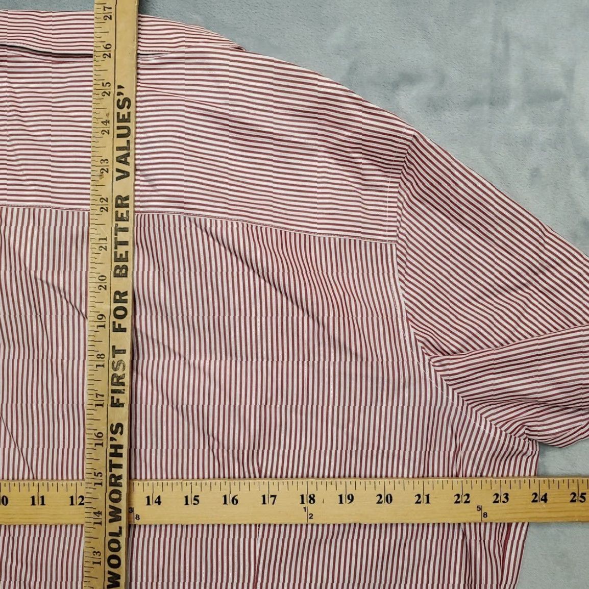 Vintage Chicos Shirt Womens XL Red Striped Casual Button-Up Long Sleeve Size XL / US 12-14 / IT 48-50 - 6 Thumbnail