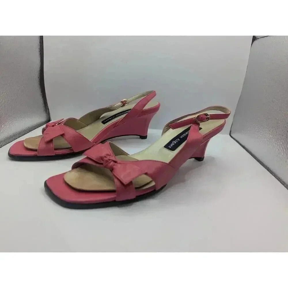 Etienne Aigner Vintage Etienne Aigner Pink Slingback Heels 7.5 Size US 7.5 / IT 37.5 - 5 Thumbnail