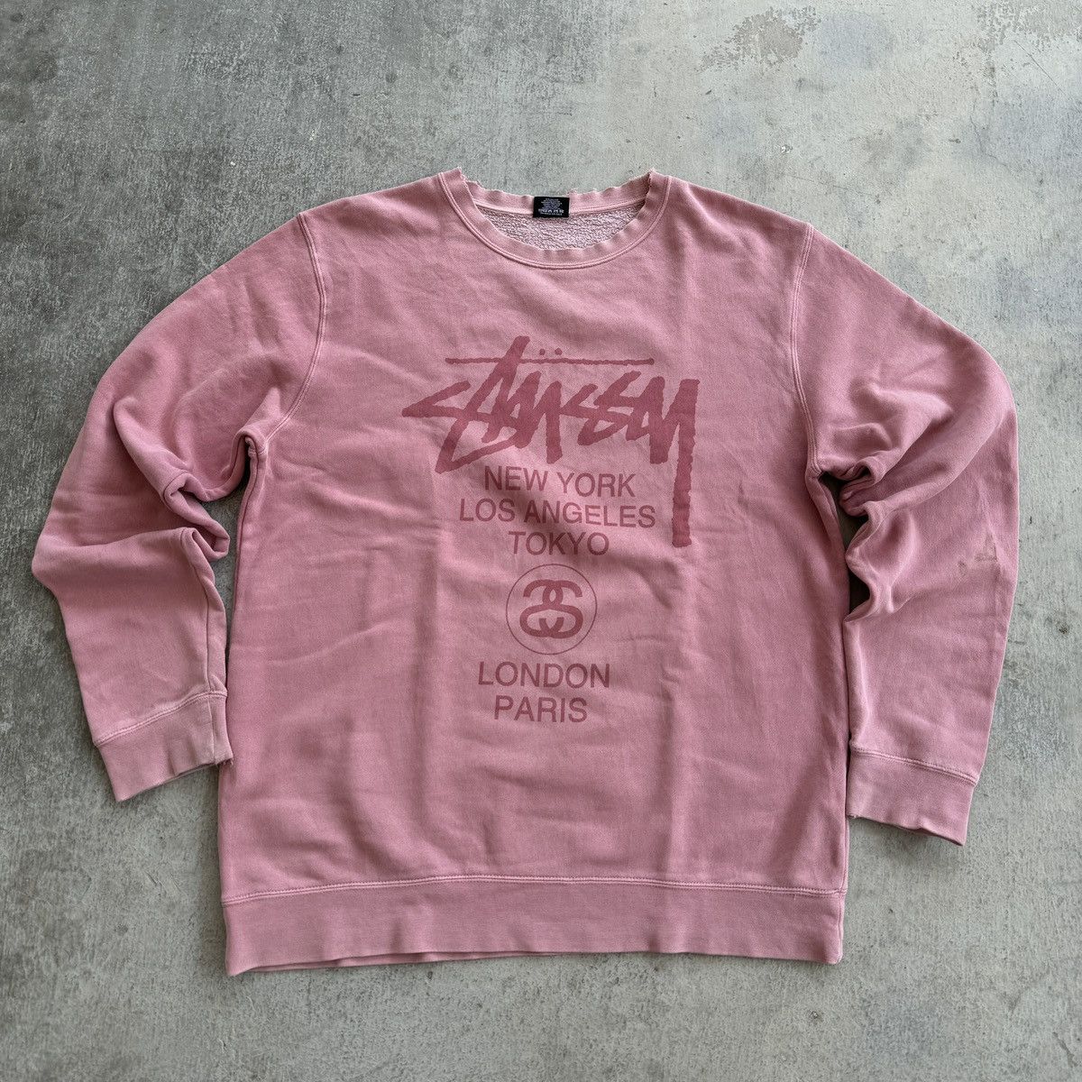 Streetwear × Stussy × Vintage Stussy World tour crewneck New York 