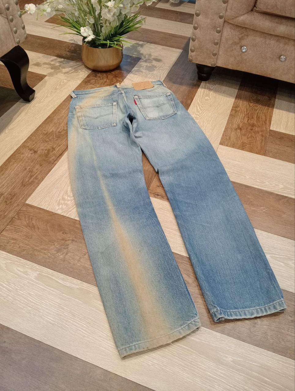 Levi's Vintage Clothing VINTAGE LEVI'S 501 TOP BUTTON #524 SELVEDGE BLUE DENIM PANTS Size US 29 - 10 Thumbnail