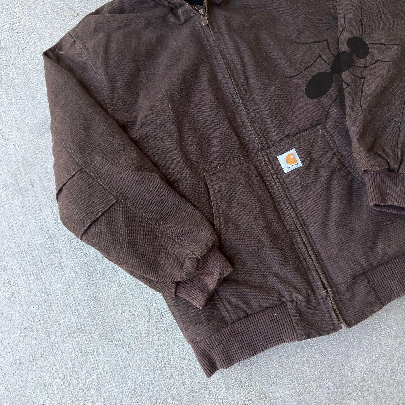 Carhartt × Vintage Carhartt YOUTH brown hooded work wear jacket Size US XS / EU 42 / 0 - 3 Thumbnail