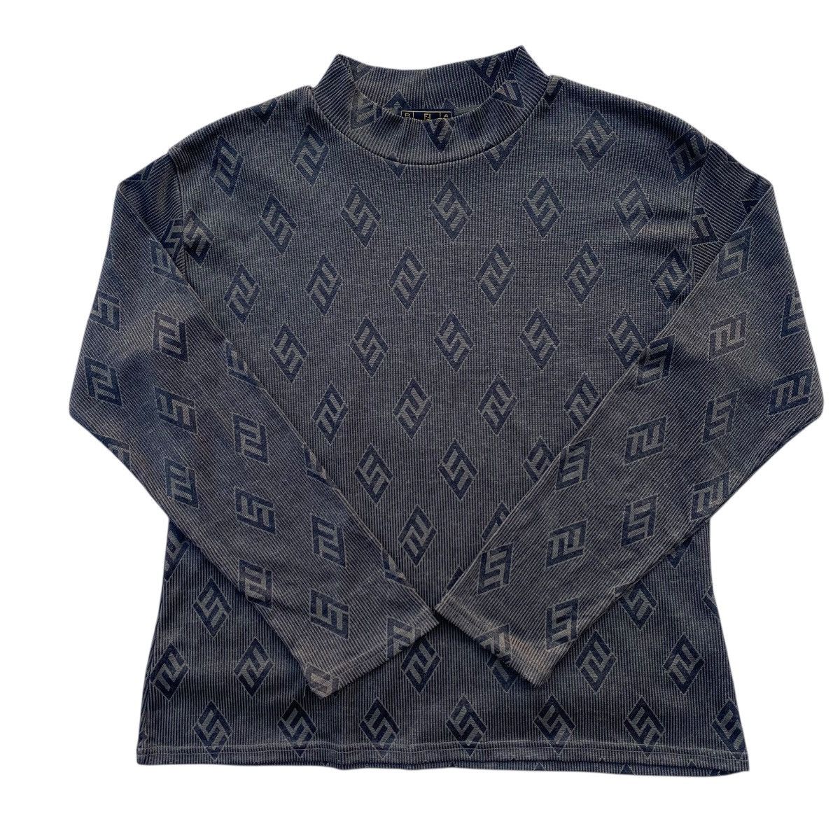 Fendi FENDI FF Full Monogram Zucca Print Mock Neck Top Long Sleeve Size S / US 4 / IT 40 - 7 Thumbnail