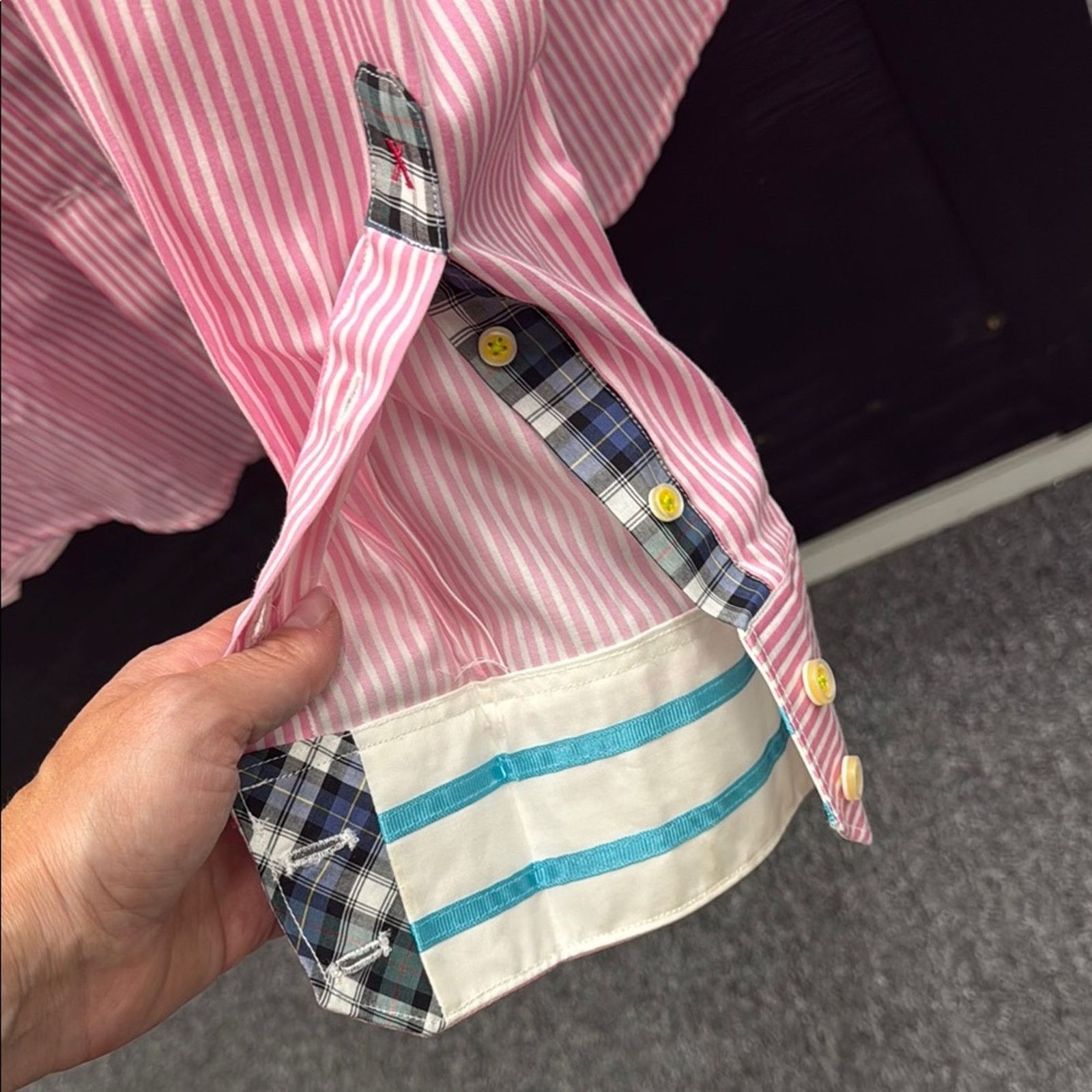 Robert Graham NWT Robert Graham Pink Striped Men's Shirt Size L Size US L / EU 52-54 / 3 - 7 Thumbnail