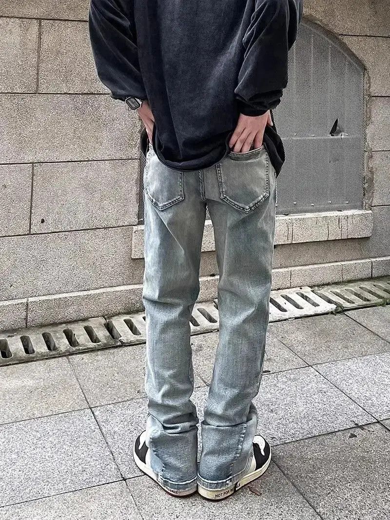 Japanese Brand Hip hop patchwork micro flared jeans Size US 30 / EU 46 - 5 Thumbnail